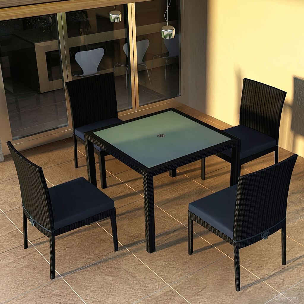 The appearance of Urbana 5 Piece Dining Set In Spectrum Indigo and Coffee Bean designed by Harmonia Living in the modern / contemporary interior design. This spectrum indigo/coffee bean piece of furniture  was selected by 1StopBedrooms from Urbana Collection to add a touch of cosiness and style into your home. Sku: HL-URBN-CB-5DS-IN. Table Base Style: Legs. Table Top Shape: Square. Material: Polyethylene.