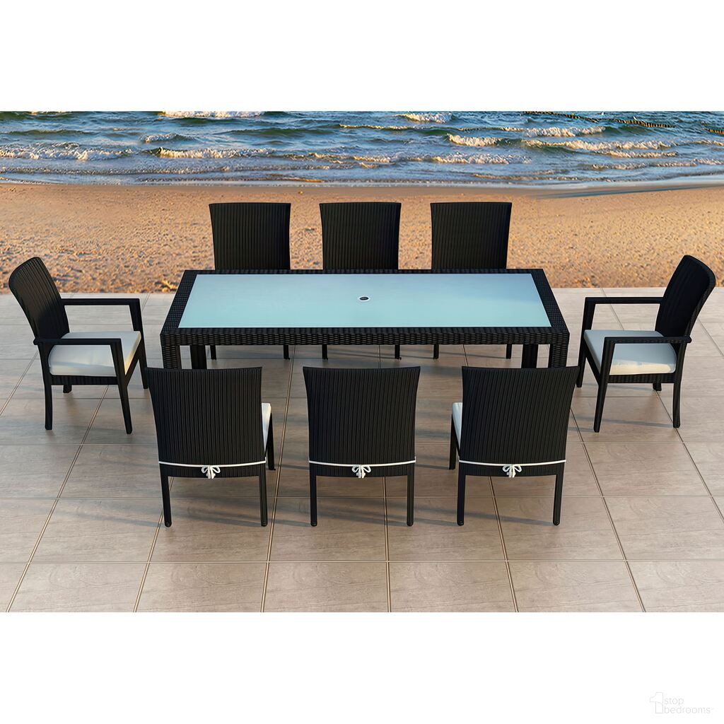 Urbana 9 Piece Dining Set In Canvas Natural and Coffee Bean