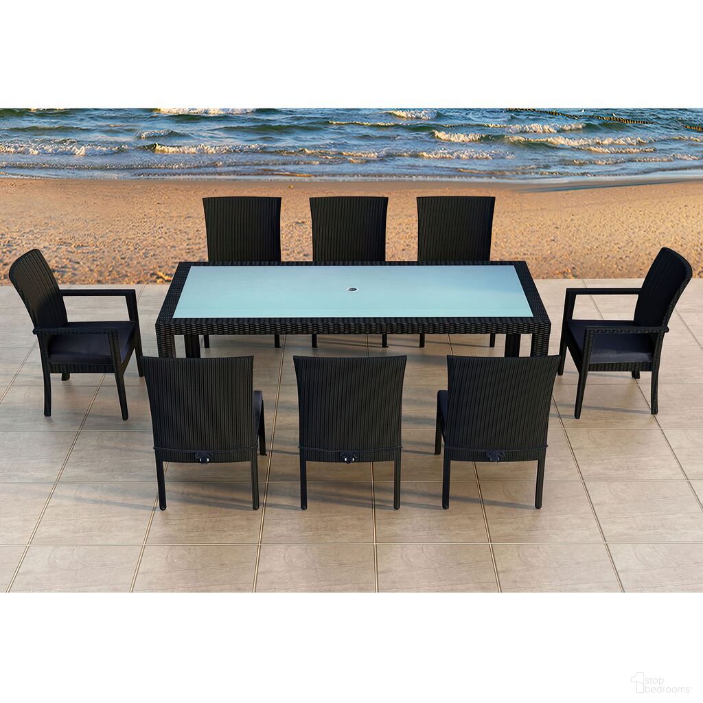 The appearance of Urbana 9 Piece Dining Set In Spectrum Indigo and Coffee Bean designed by Harmonia Living in the modern / contemporary interior design. This spectrum indigo/coffee bean piece of furniture  was selected by 1StopBedrooms from Urbana Collection to add a touch of cosiness and style into your home. Sku: HL-URBN-CB-9DS-IN. Table Base Style: Legs. Table Top Shape: Rectangular. Material: Polyethylene.
