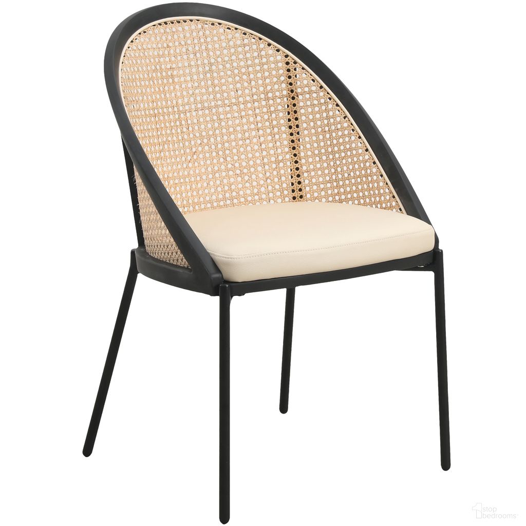 The appearance of Urbane Modern Dining Chair with Wicker back In Cream designed by LeisureMod in the modern / contemporary interior design. This cream piece of furniture  was selected by 1StopBedrooms from Urbane Collection to add a touch of cosiness and style into your home. Sku: UC21WCR. Material: Vinyl. Chair Type: Side Chair.
