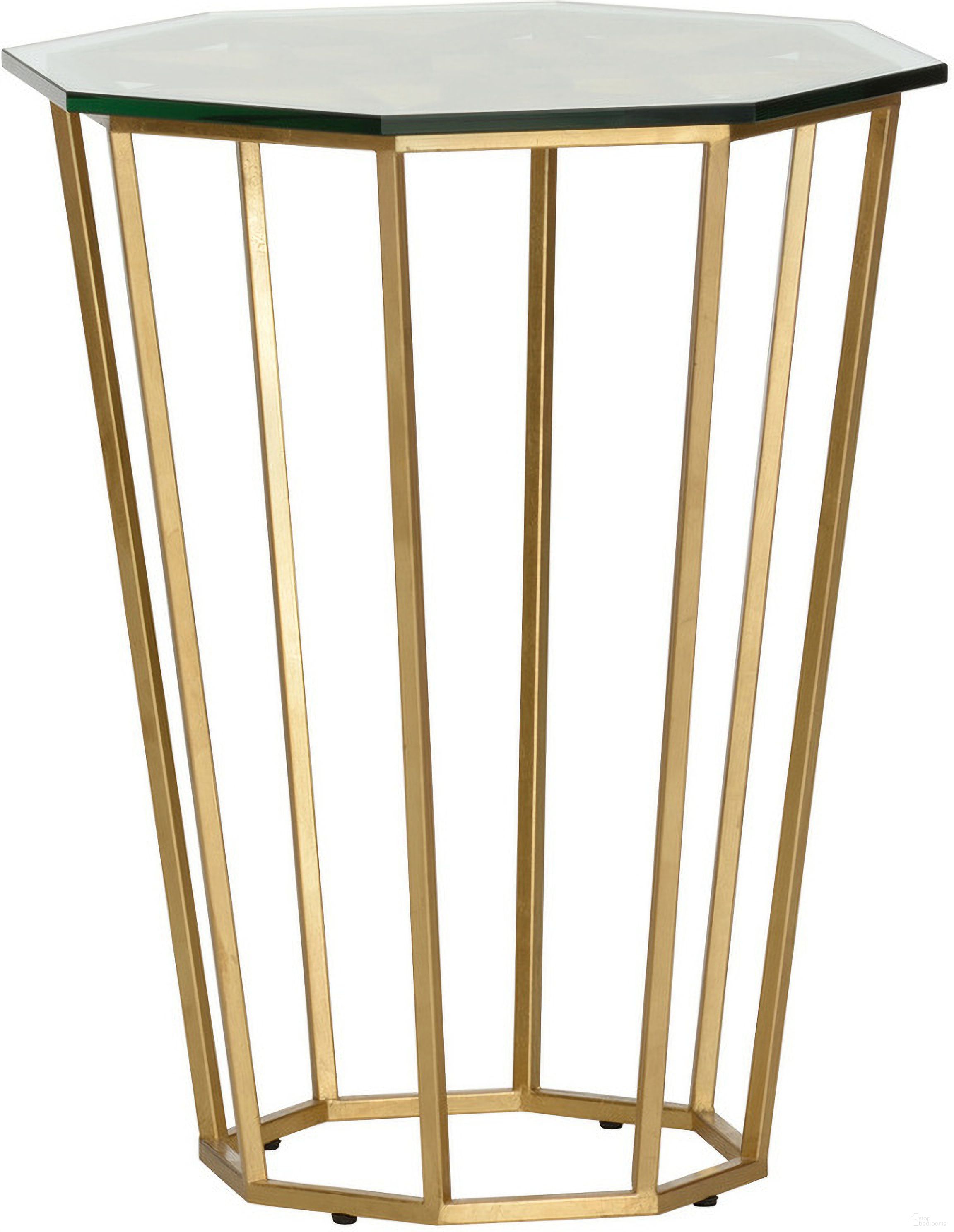 The appearance of Ursa Side Table In Gold designed by Chelsea House in the modern / contemporary interior design. This gold piece of furniture  was selected by 1StopBedrooms from Lisa Kahn Collection to add a touch of cosiness and style into your home. Sku: 385969. Material: Metal.