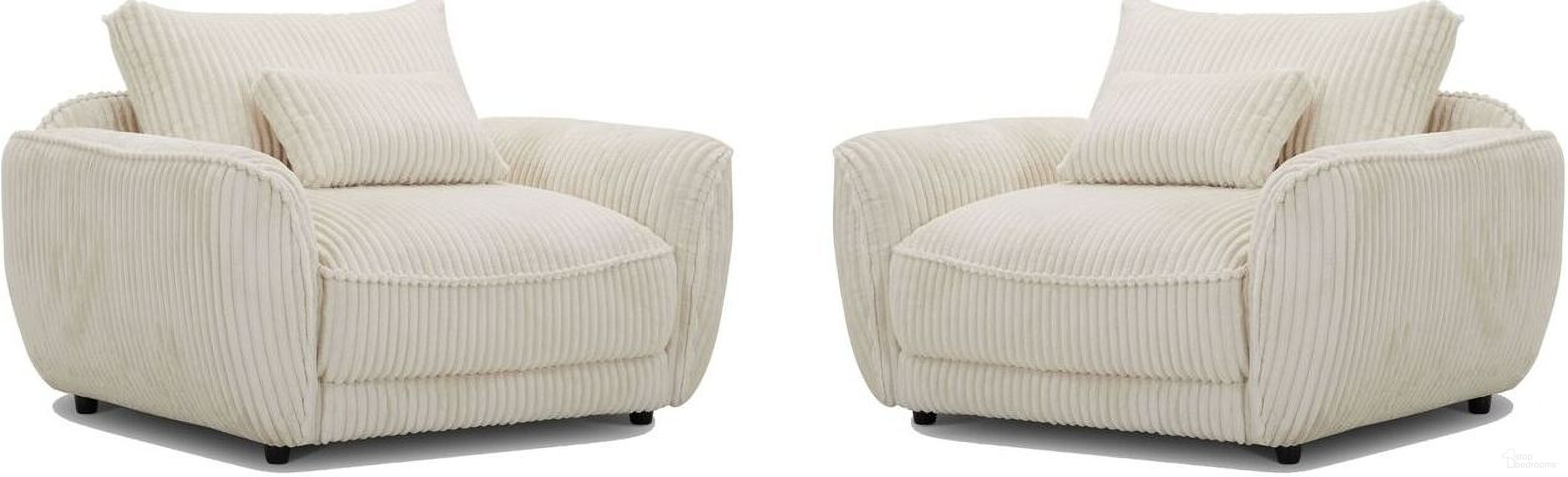 The appearance of Utopia Chair and A Half with Lumbar Pillow Set of 2 In Mega Ivory designed by Parker House in the modern / contemporary interior design. This mega ivory piece of furniture was selected by 1StopBedrooms from Utopia Collection to add a touch of cosiness and style into your home. Sku: SUTP#912-MGIV;SUTP#912-MGIV. Material: Polyester.