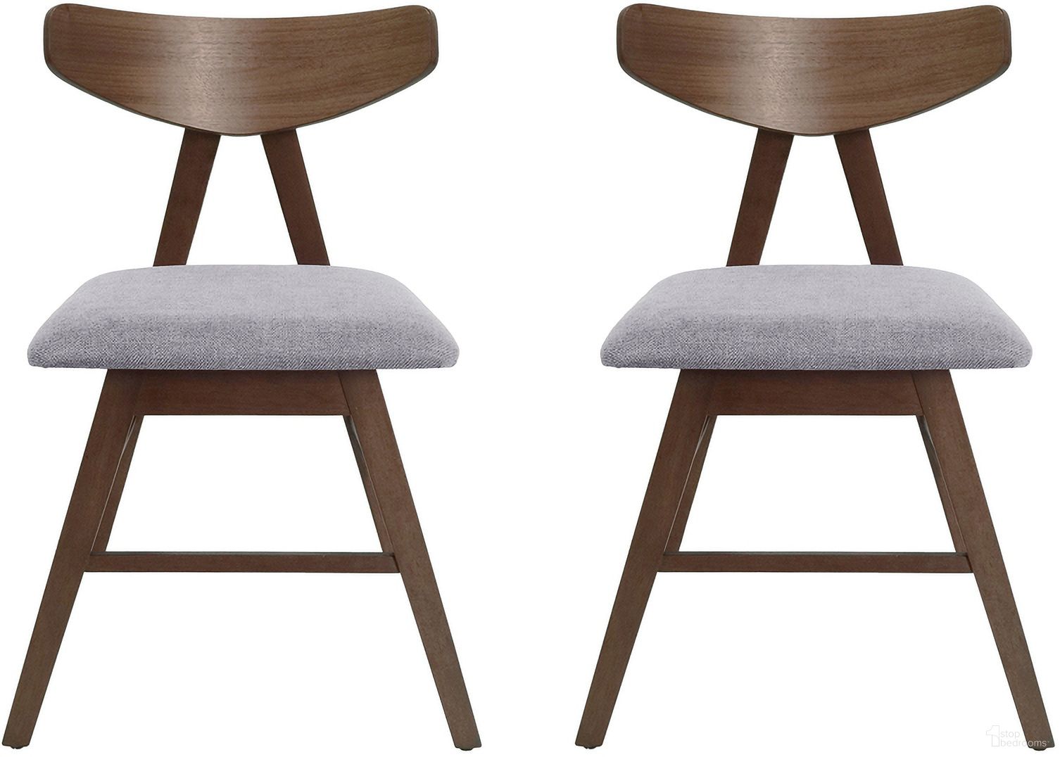 The appearance of Utopia Dining Chair with Iconic Splayed Legs and Stunning Wood Frame In Dark Grey - Set of 2 designed by Noble House in the rustic / southwestern interior design. This dark grey piece of furniture was selected by 1StopBedrooms from Utopia Collection to add a touch of cosiness and style into your home. Sku: 71184.00DGRY. Material: Fabric. Chair Type: Side Chair.