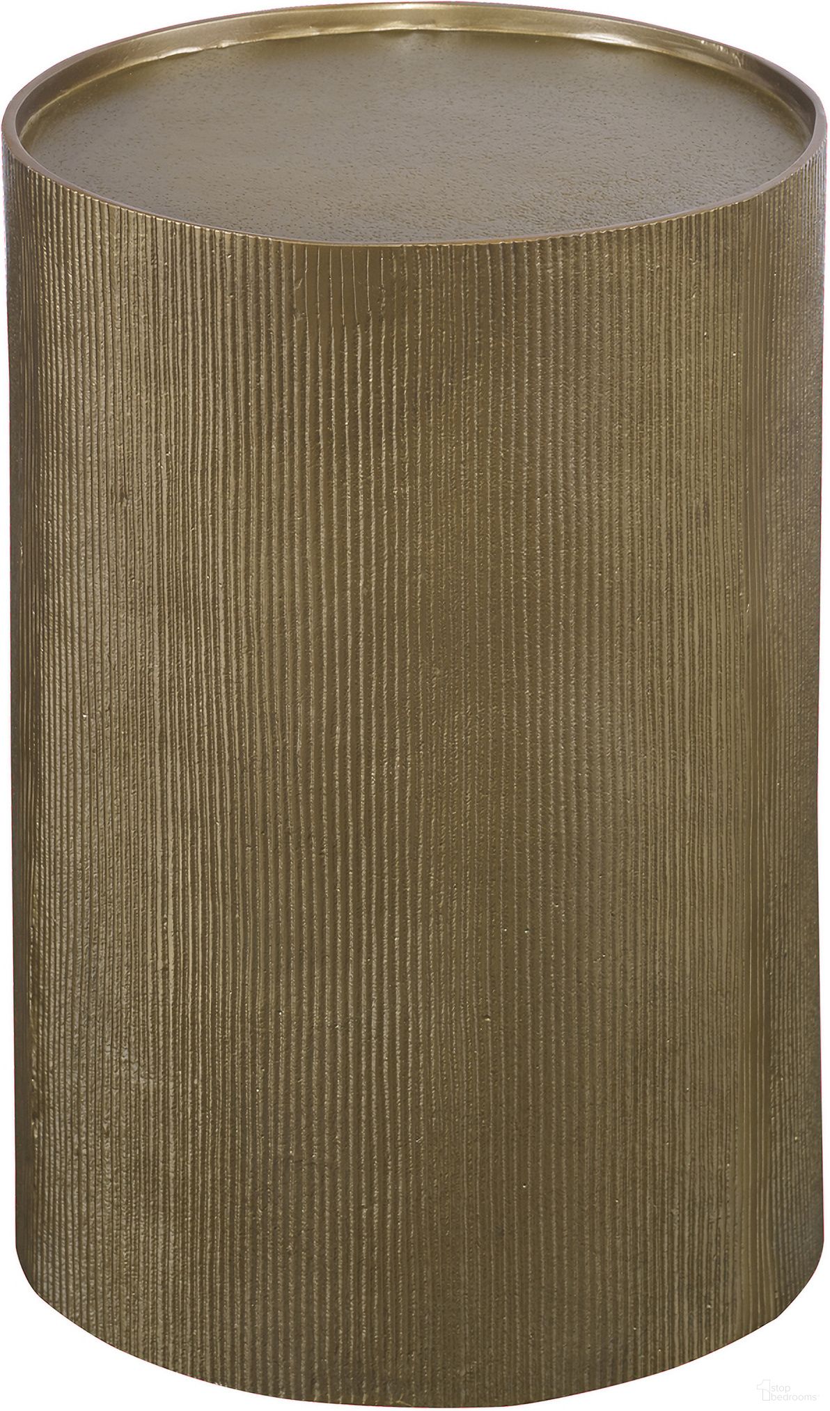 The appearance of Uttermost Adrina Drum Accent Table designed by Uttermost in the modern / contemporary interior design. This gold piece of furniture  was selected by 1StopBedrooms from Adrina Collection to add a touch of cosiness and style into your home. Sku: 25114. Material: Aluminum.