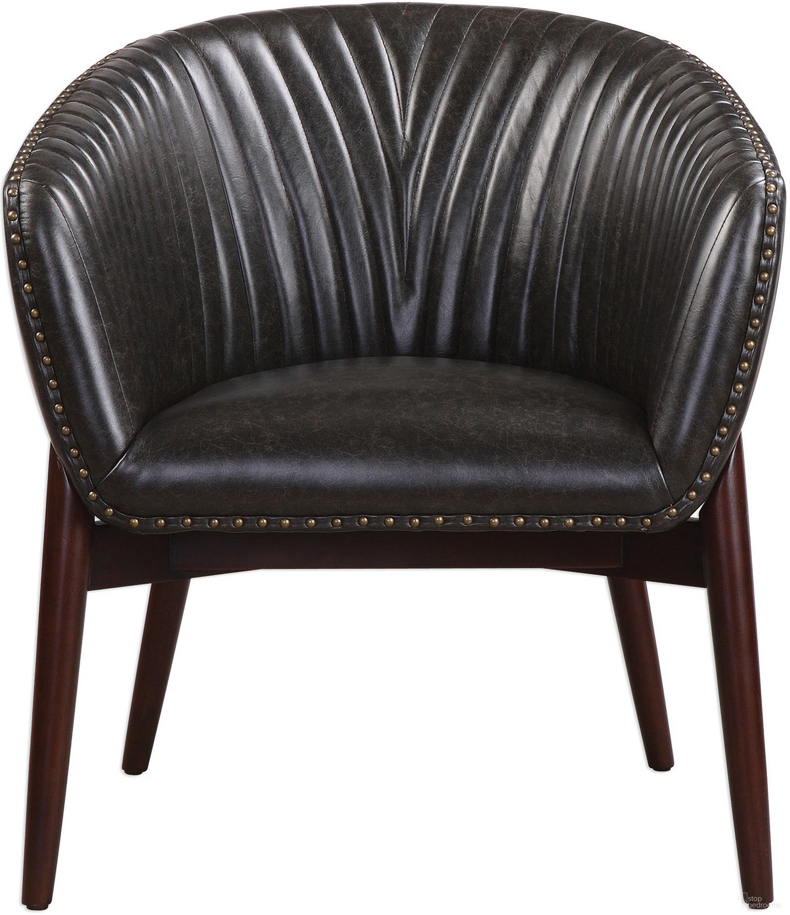 The appearance of Uttermost Anders Chenille Accent Chair designed by Uttermost in the modern / contemporary interior design. This black piece of furniture  was selected by 1StopBedrooms from Anders Collection to add a touch of cosiness and style into your home. Sku: 23380. Material: Wood.