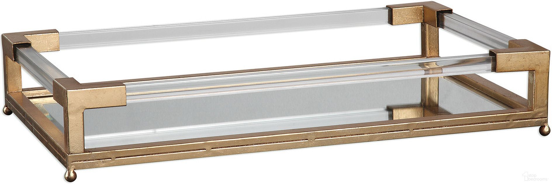 The appearance of Uttermost Balkan Mirrored Tray designed by Uttermost in the modern / contemporary interior design. This gold piece of furniture was selected by 1StopBedrooms from Balkan Collection to add a touch of cosiness and style into your home. Sku: 18706. Material: MDF.