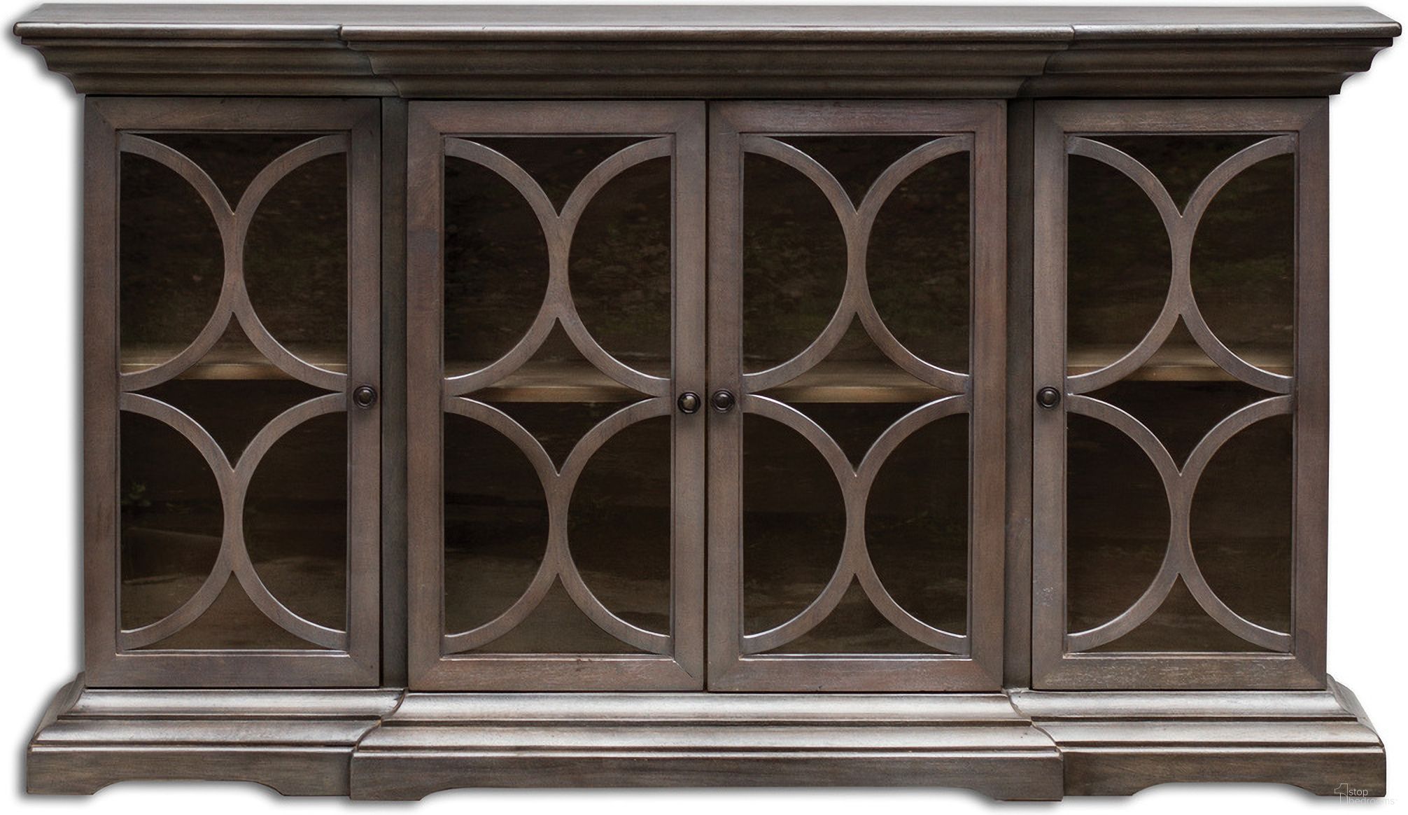 The appearance of Uttermost Belino Wooden 4 Door Chest designed by Uttermost in the transitional interior design. This gray piece of furniture was selected by 1StopBedrooms from Belino Collection to add a touch of cosiness and style into your home. Sku: 25629. Material: Wood.