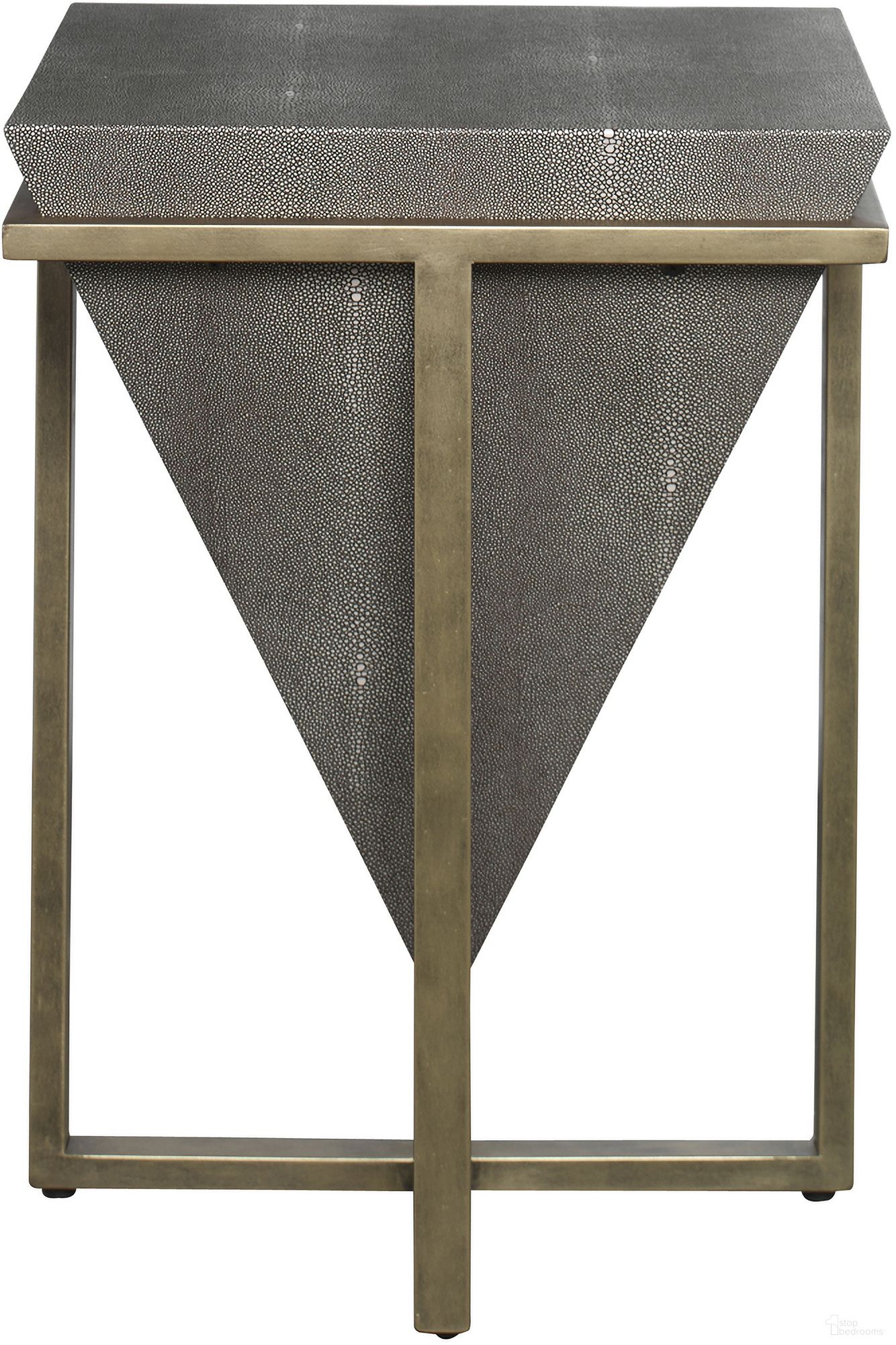 The appearance of Uttermost Bertrand Shagreen Accent Table designed by Uttermost in the modern / contemporary interior design. This gold piece of furniture  was selected by 1StopBedrooms from Bertrand Collection to add a touch of cosiness and style into your home. Sku: 25123. Material: MDF.