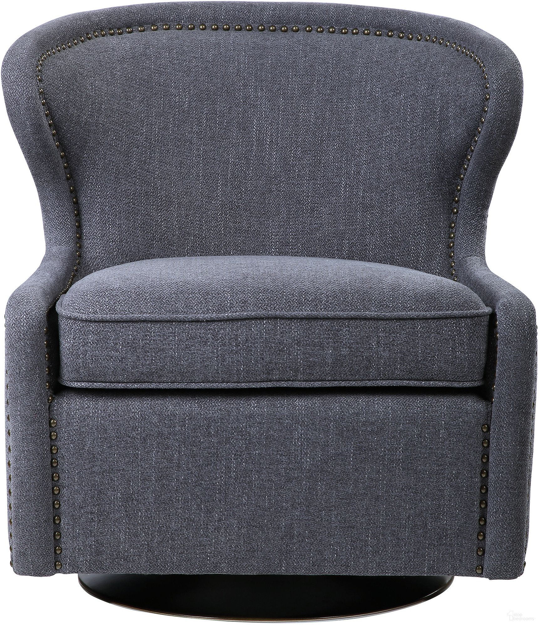 The appearance of Uttermost Biscay Swivel Chair designed by Uttermost in the modern / contemporary interior design. This gray piece of furniture was selected by 1StopBedrooms from Biscay Collection to add a touch of cosiness and style into your home. Sku: 23560. Material: Iron.