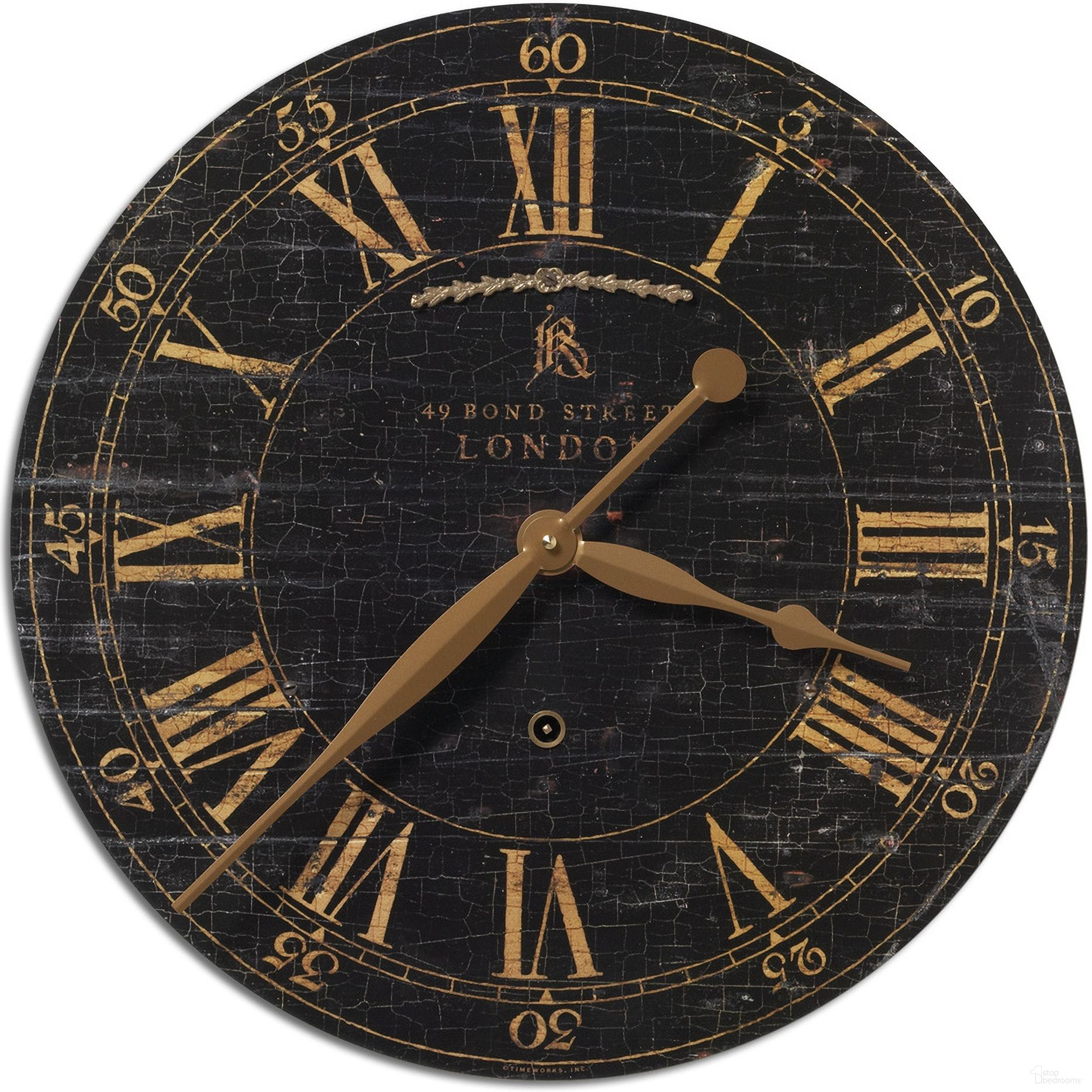 Uttermost Bond Street 18 Inch Black Wall Clock