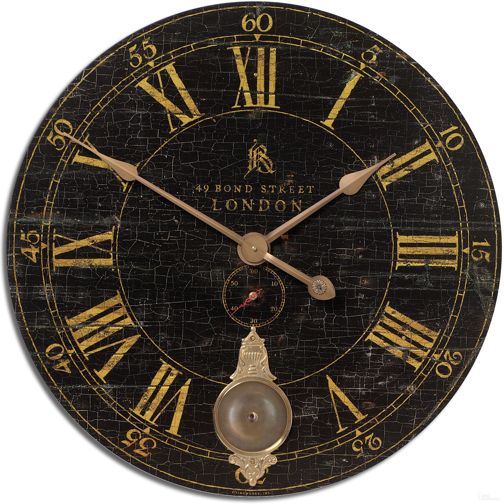 Uttermost Bond Street 30 Inch Black Wall Clock