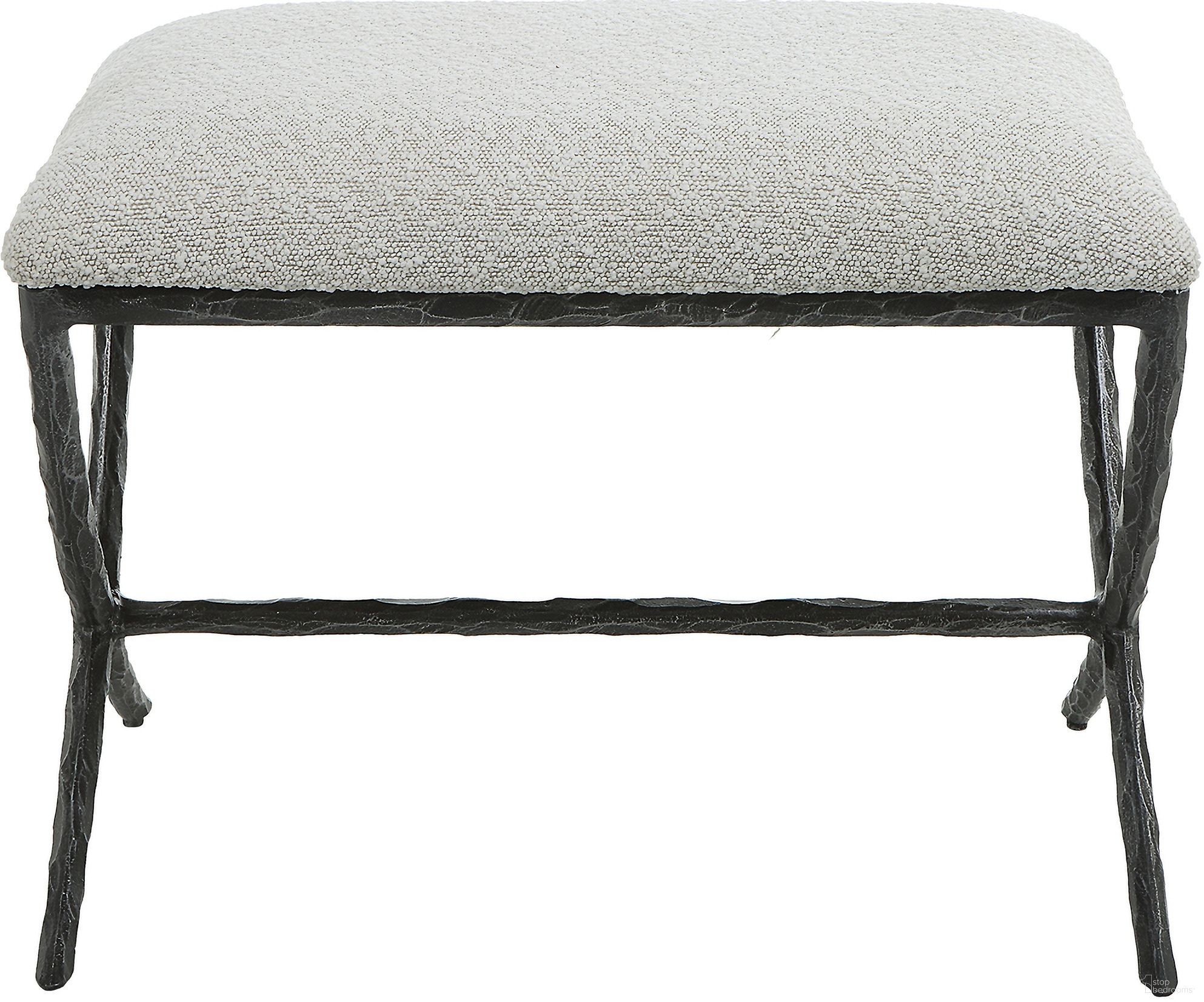 The appearance of Uttermost Brisby Gray Fabric Small Bench designed by Uttermost in the modern / contemporary interior design. This gray piece of furniture was selected by 1StopBedrooms from Brisby Collection to add a touch of cosiness and style into your home. Sku: 23750. Material: Iron.