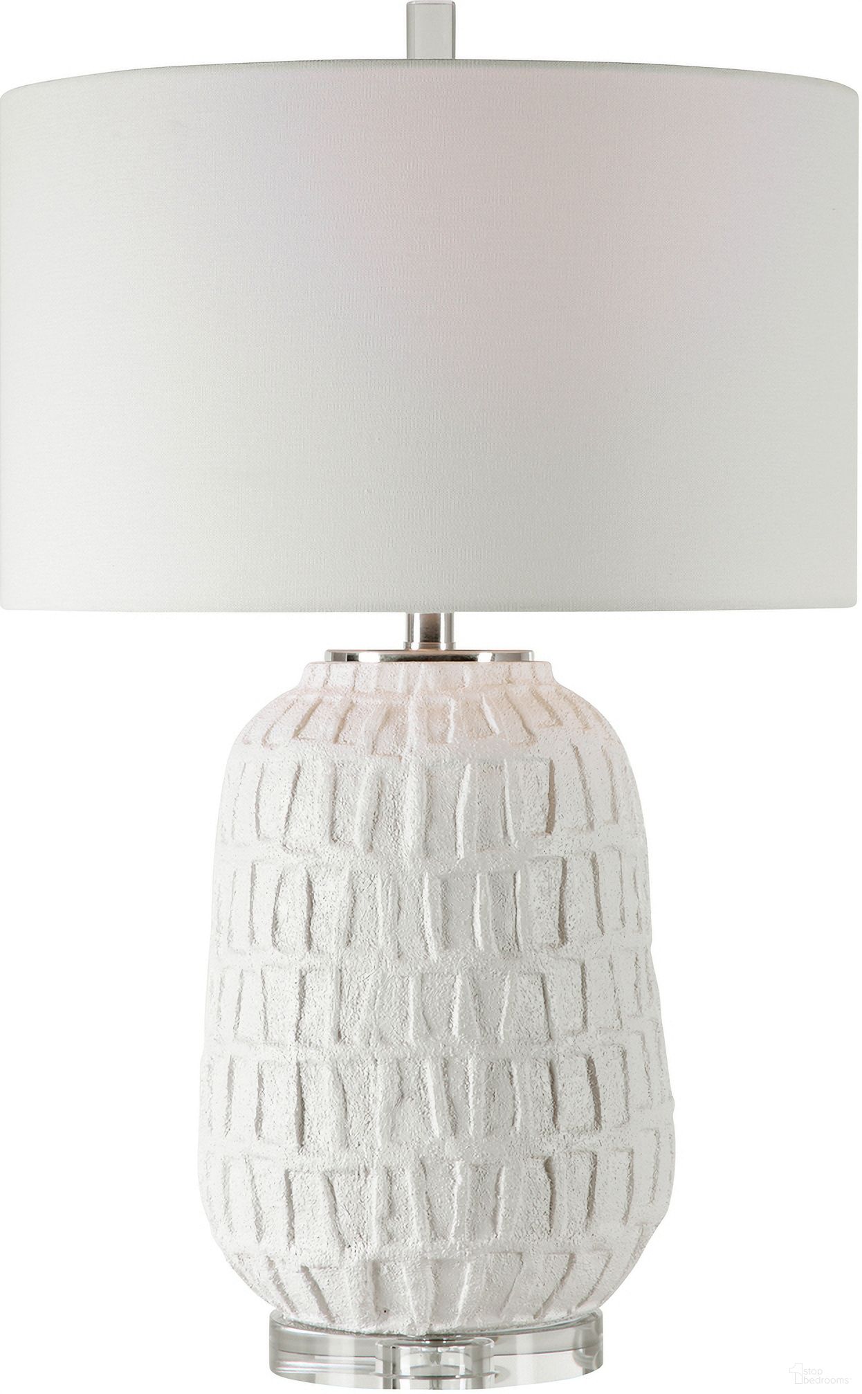 Uttermost Caelina Textured White Table Lamp