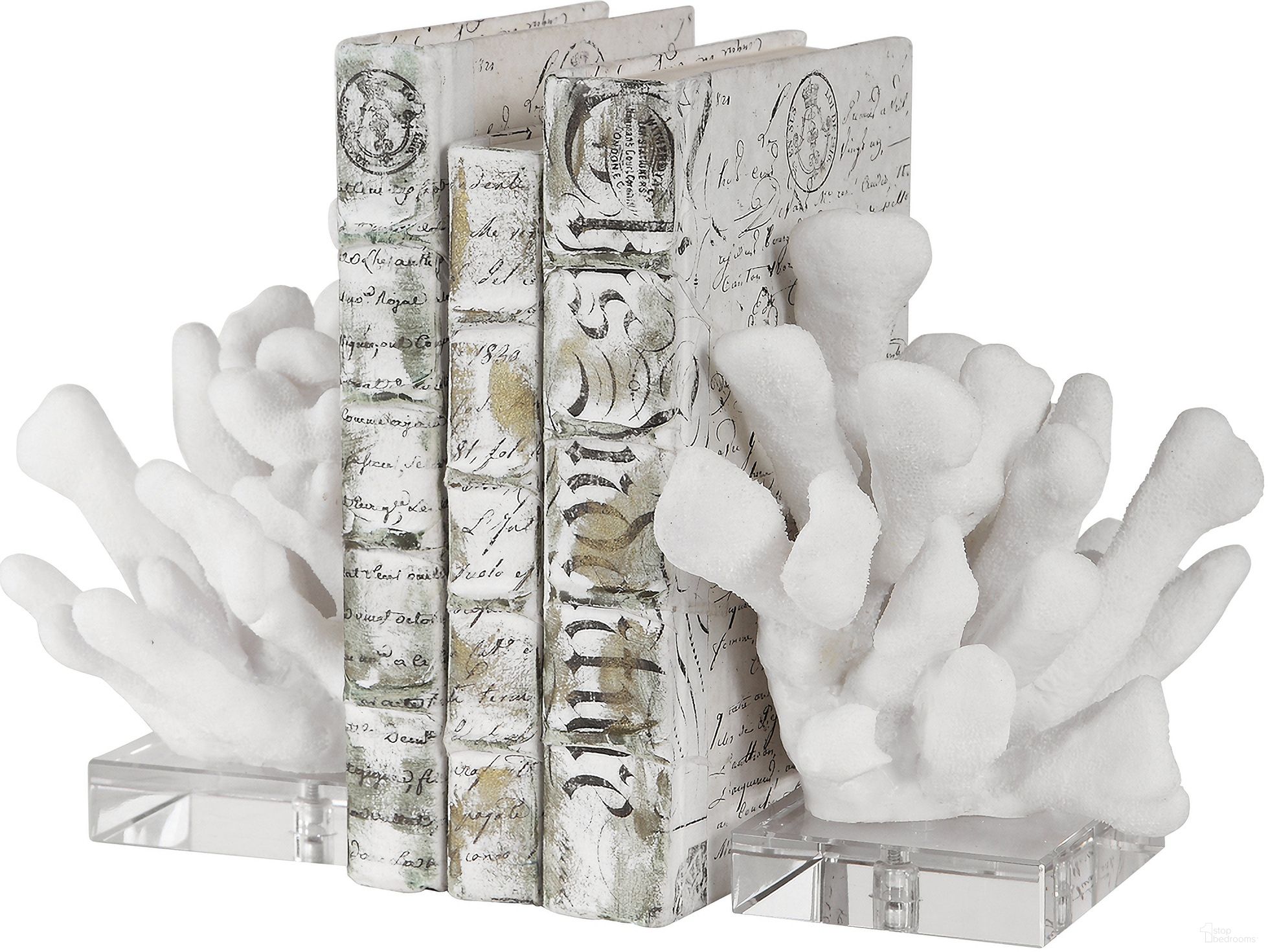 Uttermost Charbel White Bookends Set Of 2