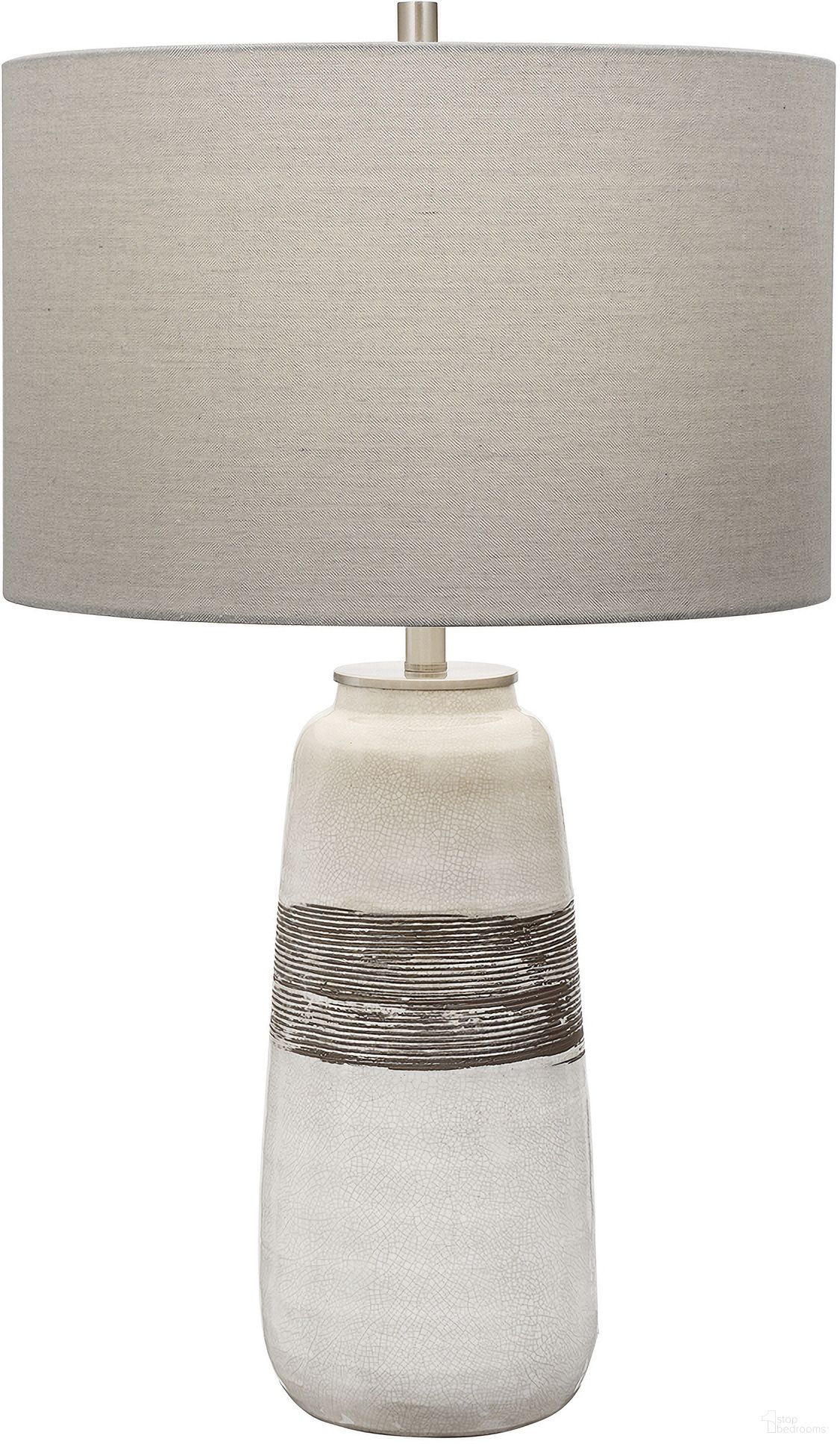 Uttermost Comanche White Crackle Table Lamp