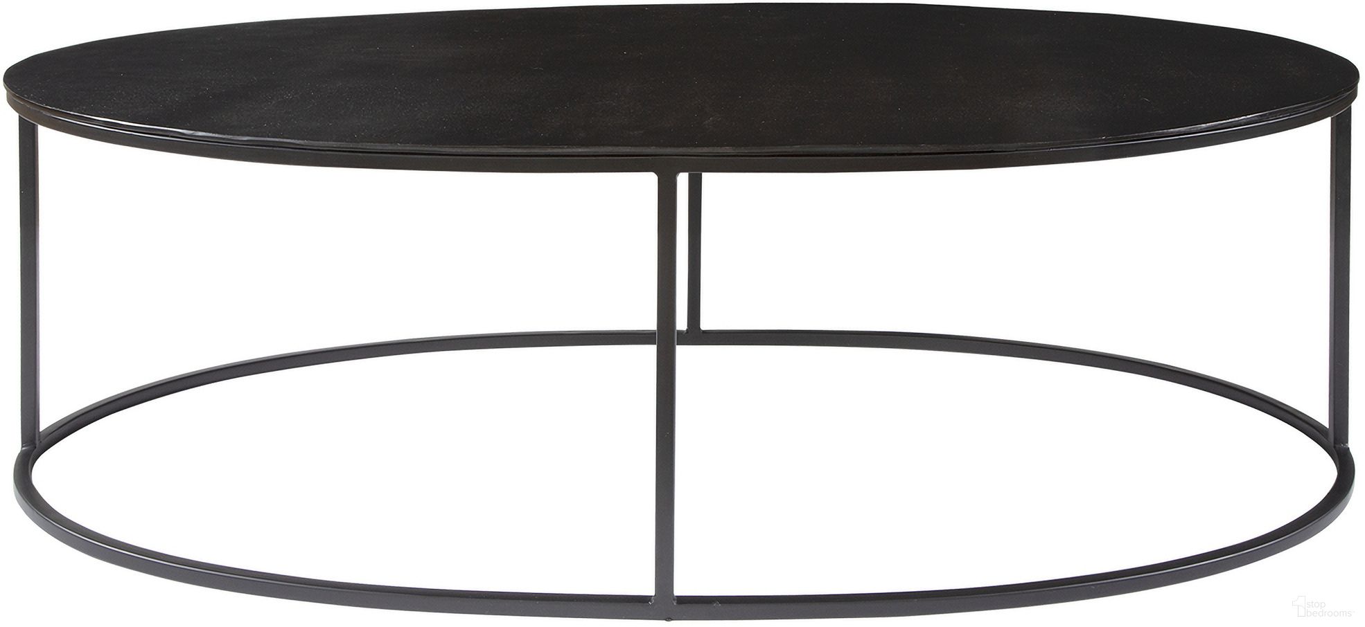 The appearance of Uttermost Coreene Oval Coffee Table designed by Uttermost in the modern / contemporary interior design. This black piece of furniture  was selected by 1StopBedrooms from Coreene Collection to add a touch of cosiness and style into your home. Sku: 25152. Material: Iron.