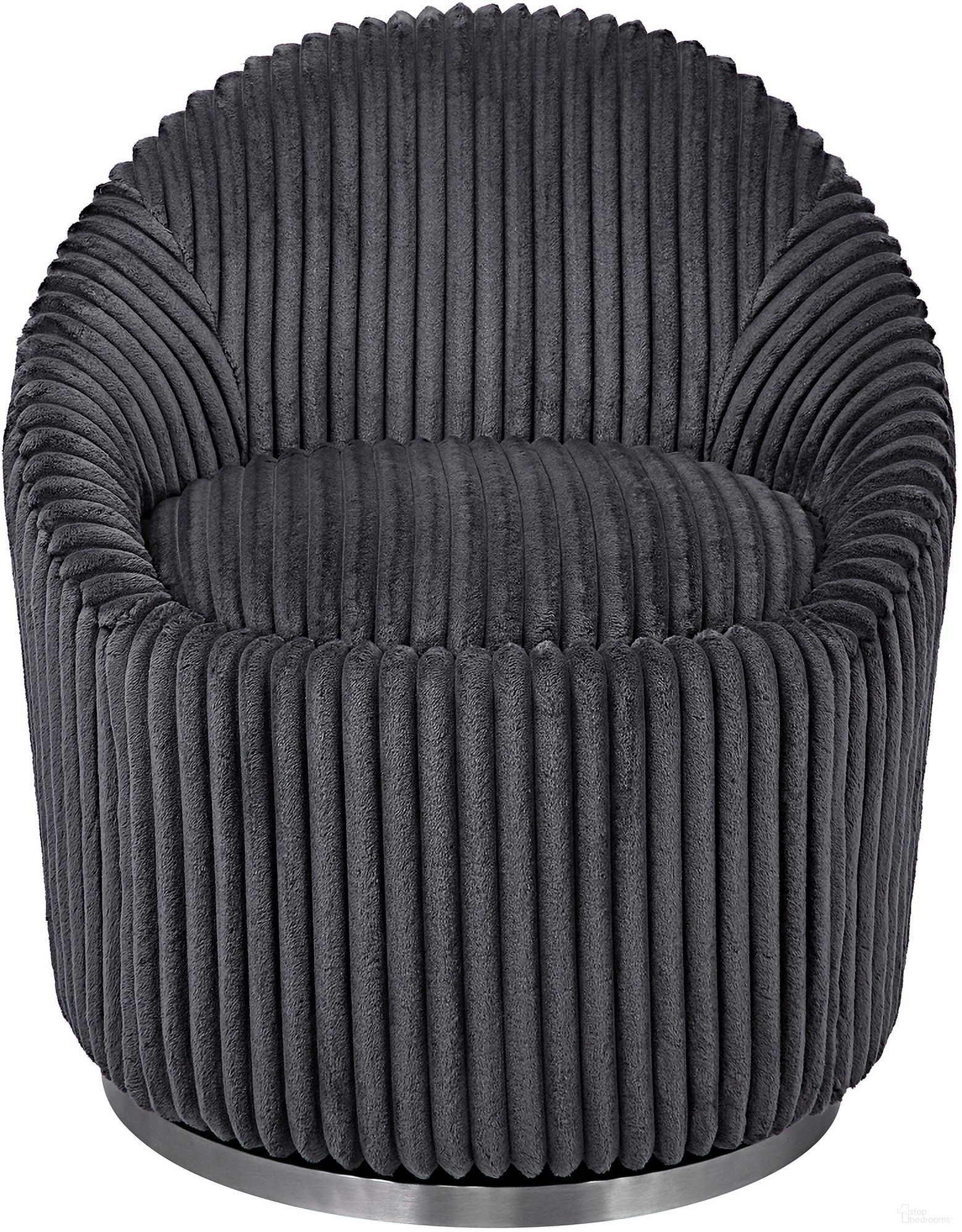 Uttermost Crue Gray Fabric Swivel Chair