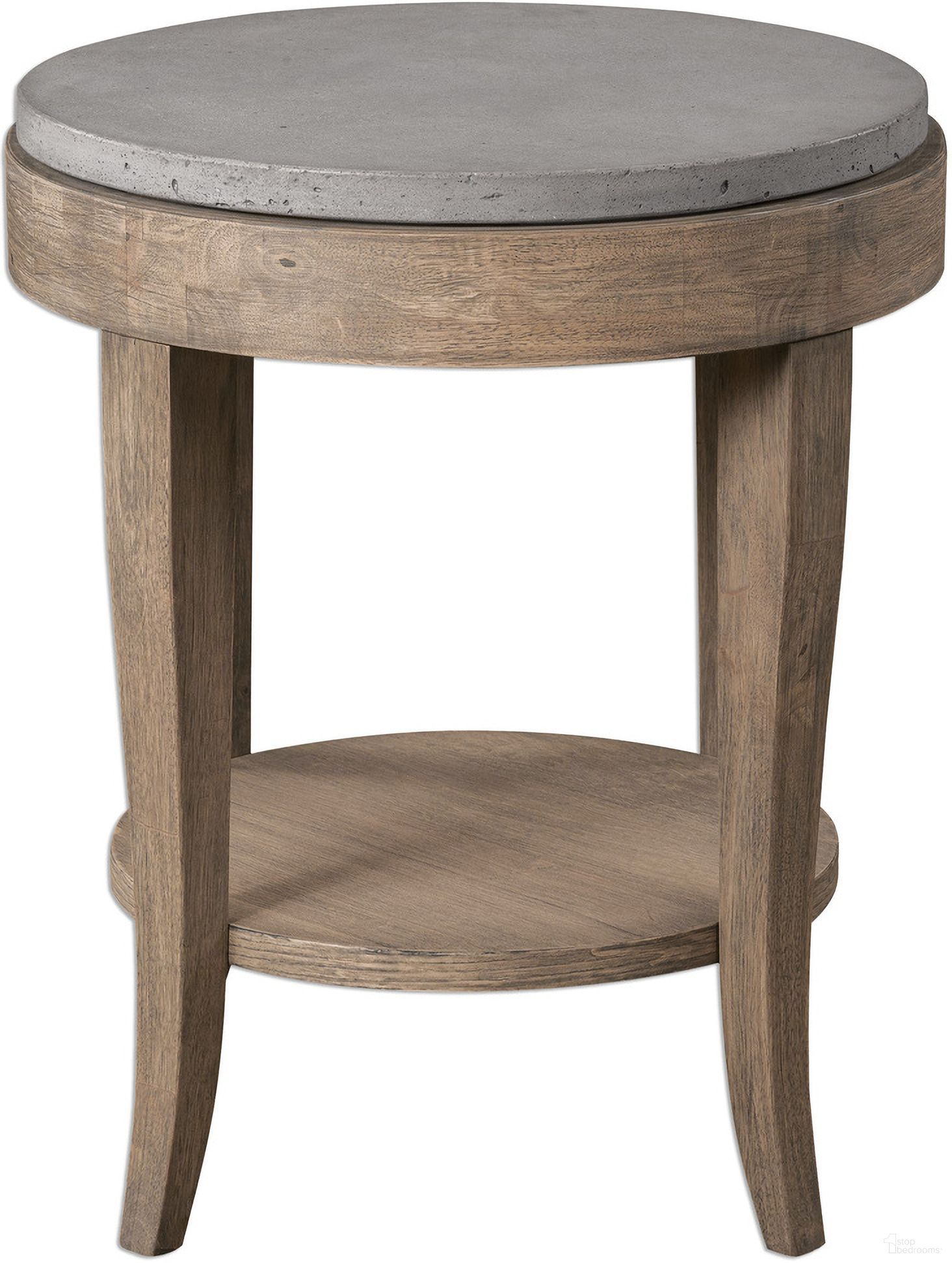 The appearance of Uttermost Deka Round Side Table designed by Uttermost in the modern / contemporary interior design. This gray piece of furniture  was selected by 1StopBedrooms from Deka Collection to add a touch of cosiness and style into your home. Sku: 25909. Material: Wood.