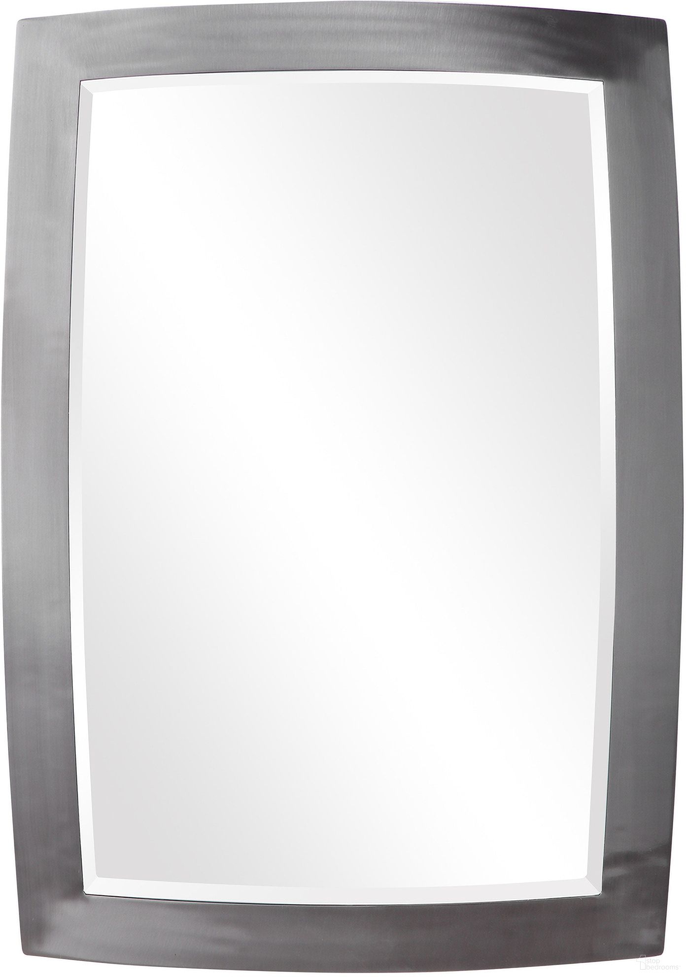 The appearance of Uttermost Haskill Brushed Nickel Mirror designed by Uttermost in the transitional interior design. This brushed nickel piece of furniture  was selected by 1StopBedrooms from Haskill Collection to add a touch of cosiness and style into your home. Sku: 09618. Material: MDF.