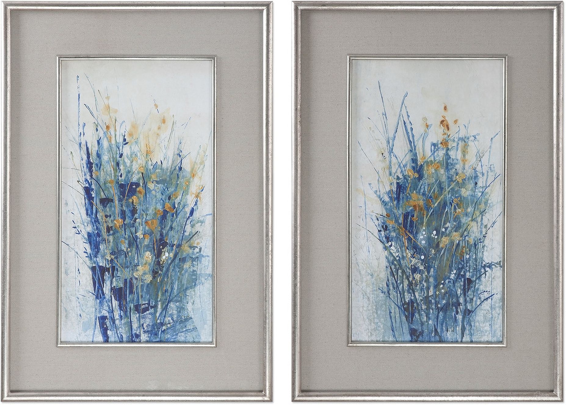 Uttermost Indigo Florals Framed Art - Thumbnail 4