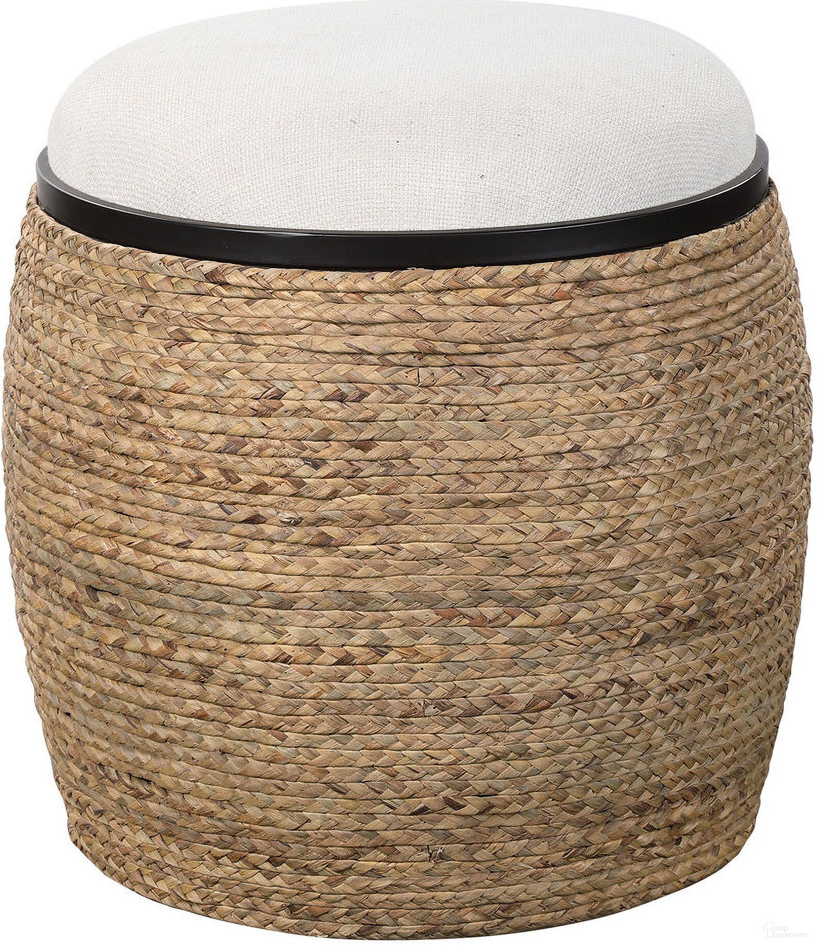 The appearance of Uttermost Island Straw Accent Stool designed by Uttermost in the transitional interior design. This brown piece of furniture was selected by 1StopBedrooms from Island Collection to add a touch of cosiness and style into your home. Sku: 23582. Material: MDF.