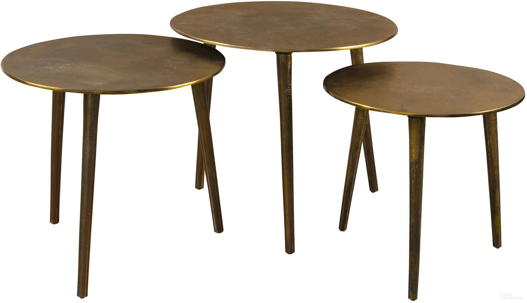Uttermost Kasai Gold Coffee Tables Set Of 3