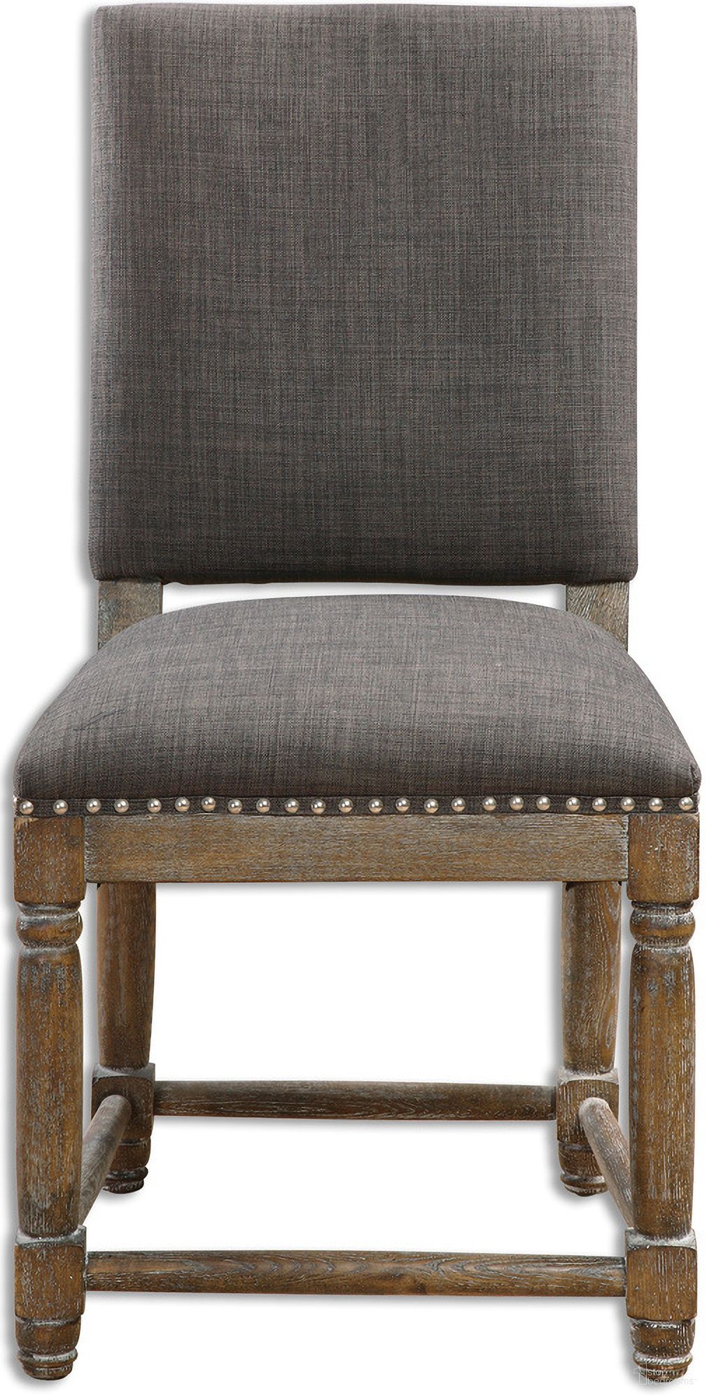 The appearance of Uttermost Laurens Gray Accent Chair designed by Uttermost in the transitional interior design. This gray piece of furniture was selected by 1StopBedrooms from Laurens Collection to add a touch of cosiness and style into your home. Sku: 23215. Material: Metal.