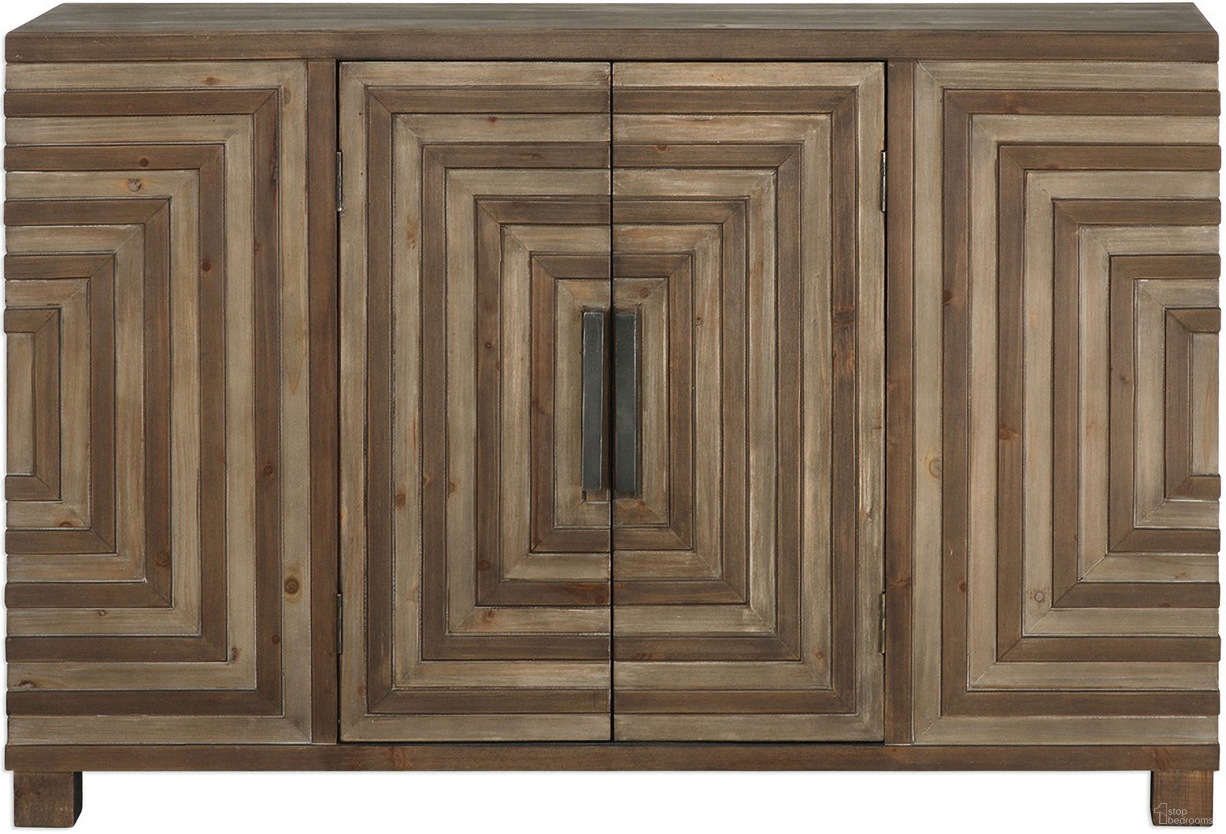 The appearance of Uttermost Layton Geometric Console Cabinet designed by Uttermost in the modern / contemporary interior design. This brown piece of furniture was selected by 1StopBedrooms from Layton Collection to add a touch of cosiness and style into your home. Sku: 24773. Material: MDF.
