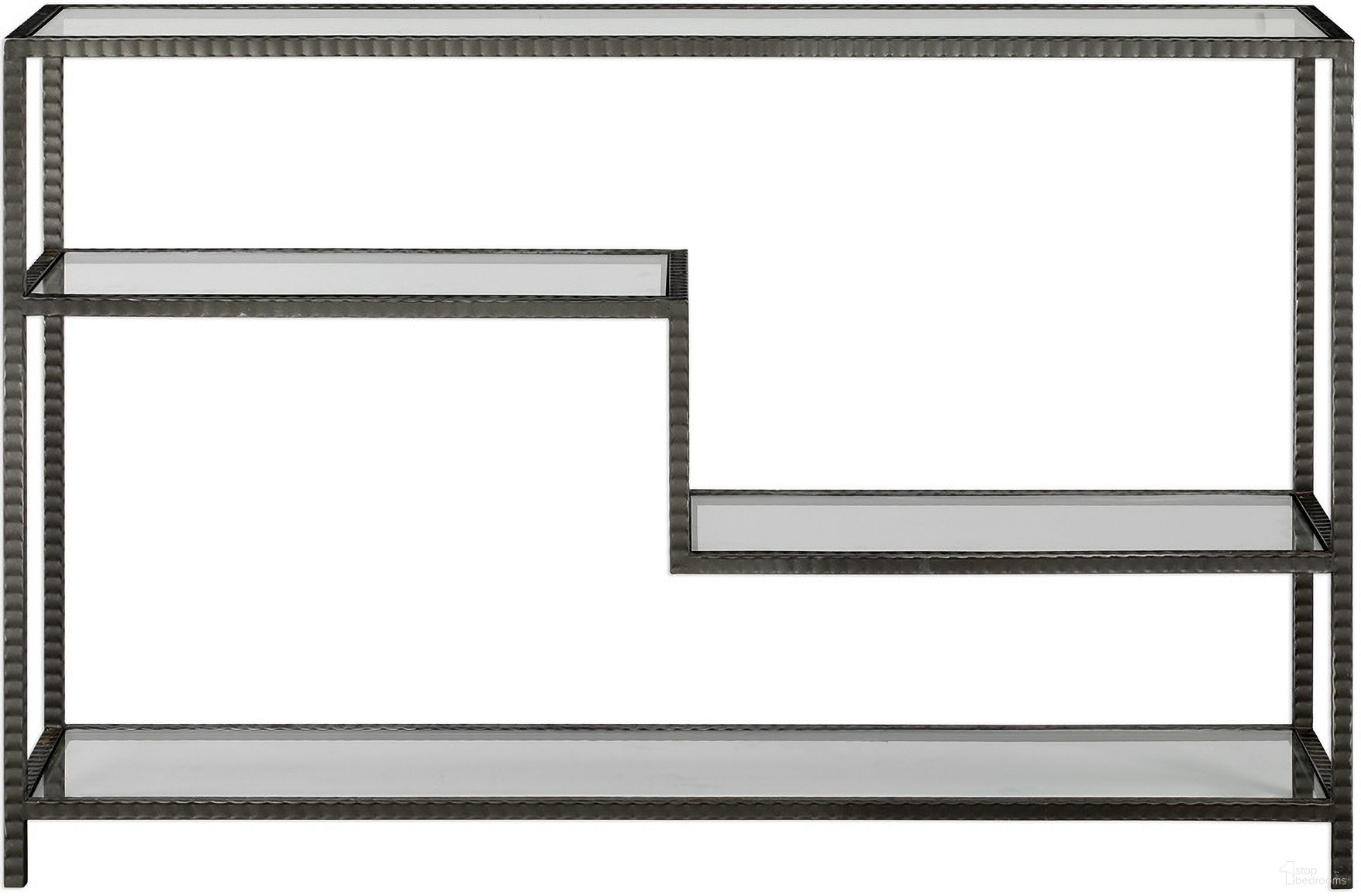 The appearance of Uttermost Leo Industrial Console Table designed by Uttermost in the modern / contemporary interior design. This gray piece of furniture was selected by 1StopBedrooms from Leo Collection to add a touch of cosiness and style into your home. Sku: 24810. Material: Iron.