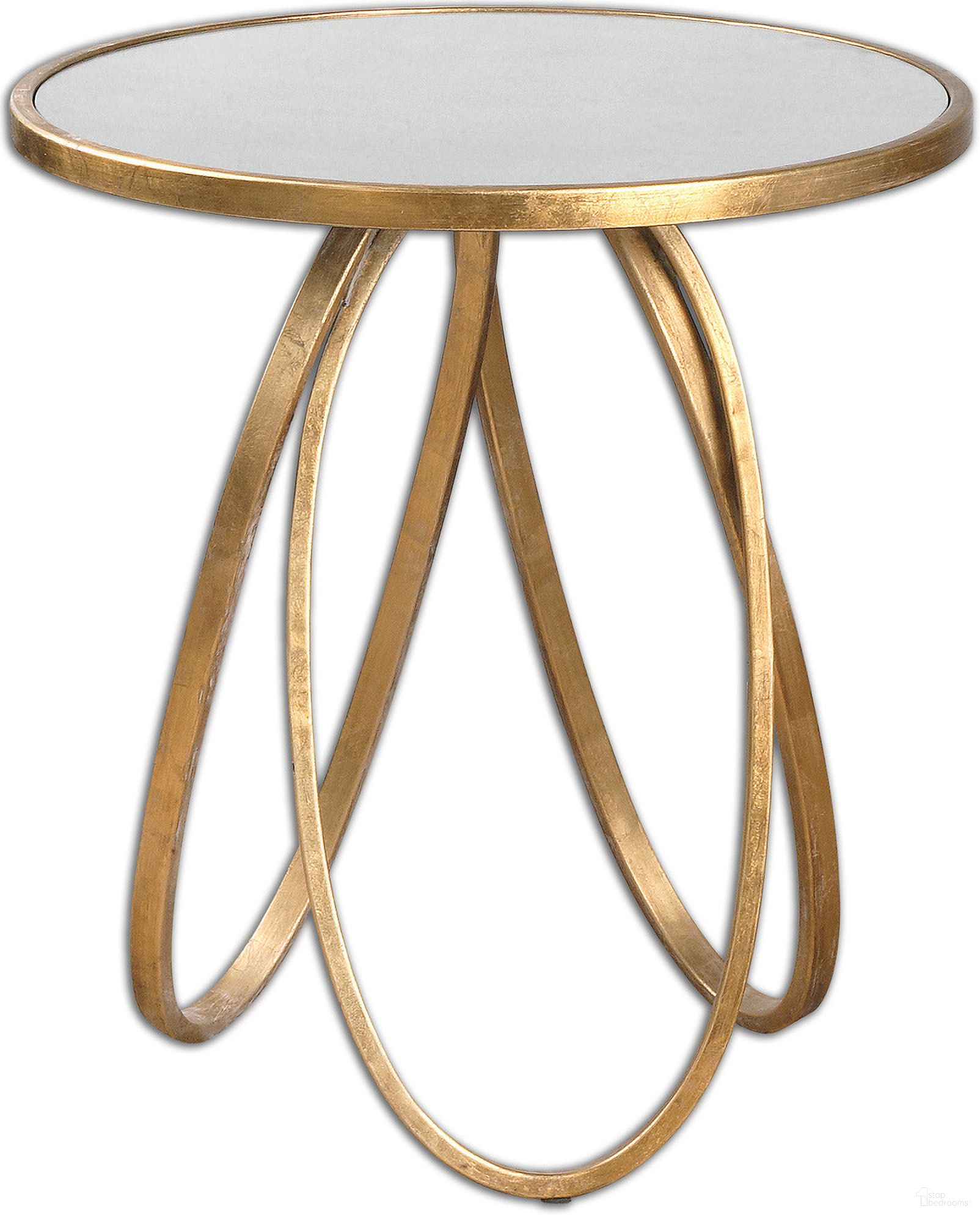 The appearance of Uttermost Montrez Gold Side Table designed by Uttermost in the modern / contemporary interior design. This gold piece of furniture  was selected by 1StopBedrooms from Montrez Collection to add a touch of cosiness and style into your home. Sku: 24410. Material: MDF.