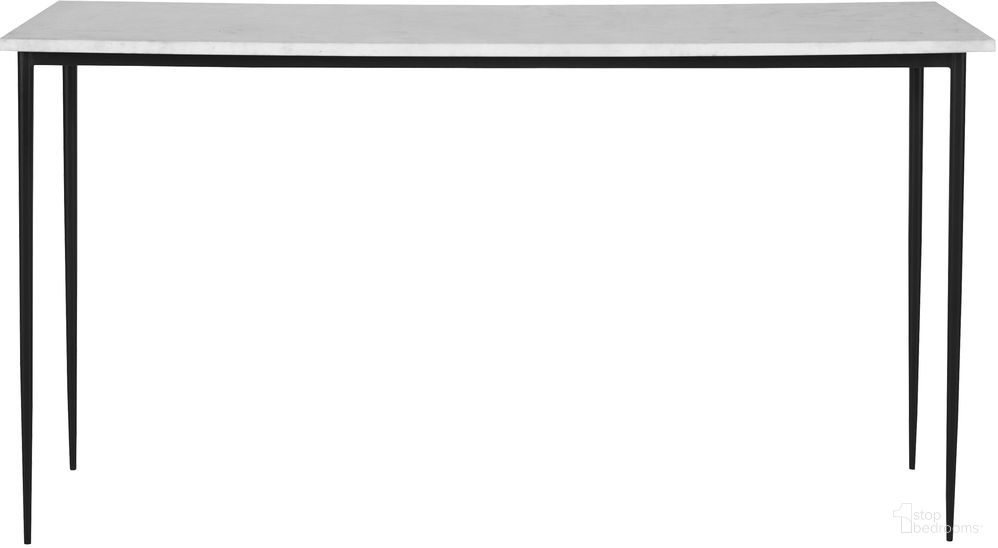 Uttermost Nightfall White Marble Console Table