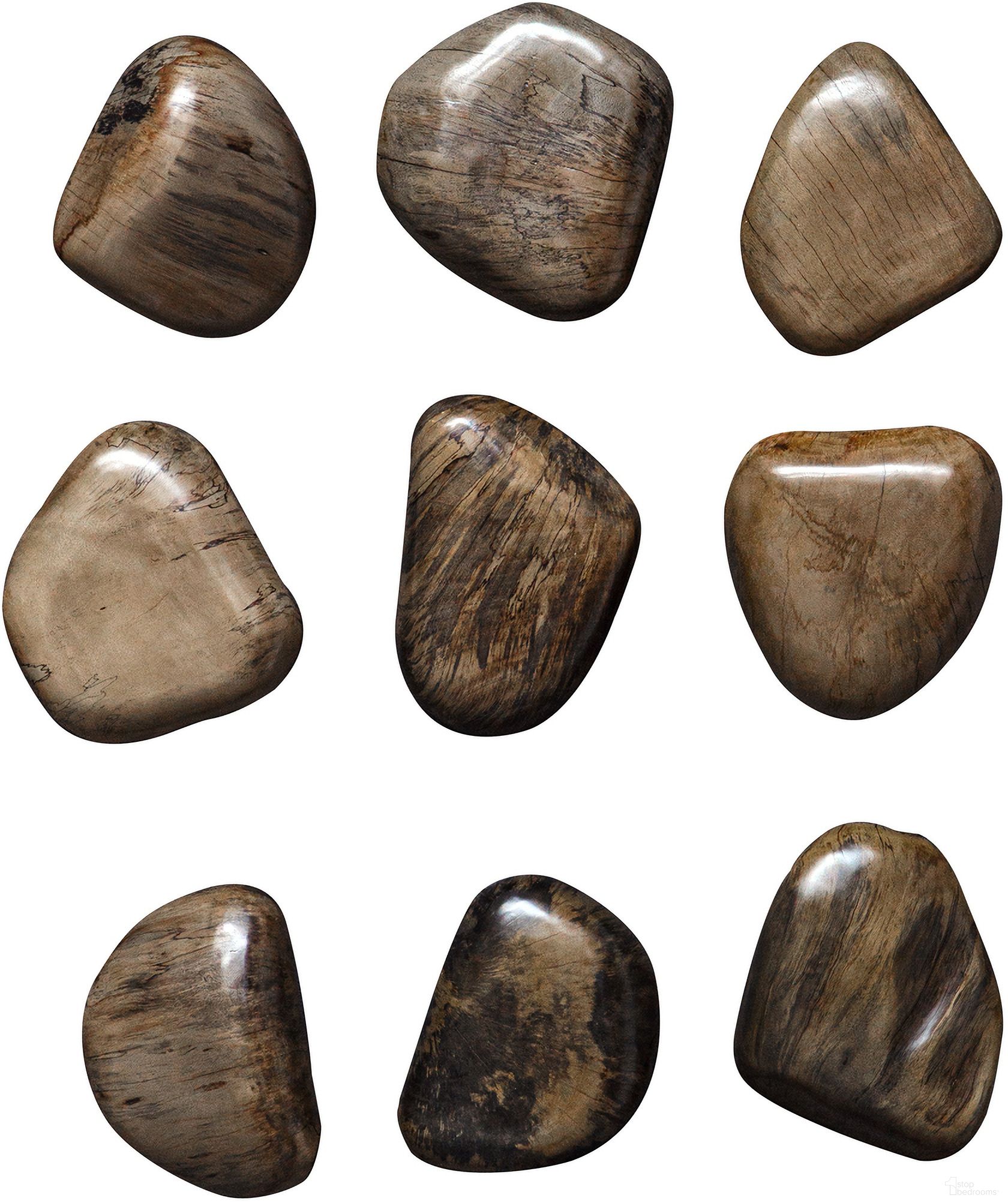The appearance of Uttermost Pebbles Walnut Wood Wall Decor Set Of 9 designed by Uttermost in the modern / contemporary interior design. This walnut piece of furniture was selected by 1StopBedrooms from Pebbles Collection to add a touch of cosiness and style into your home. Sku: 04323. Material: Wood.