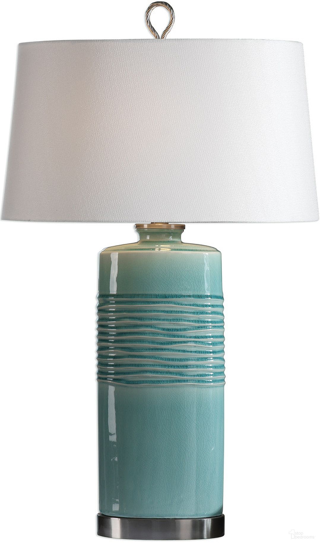 Uttermost Rila Distressed Teal Table Lamp