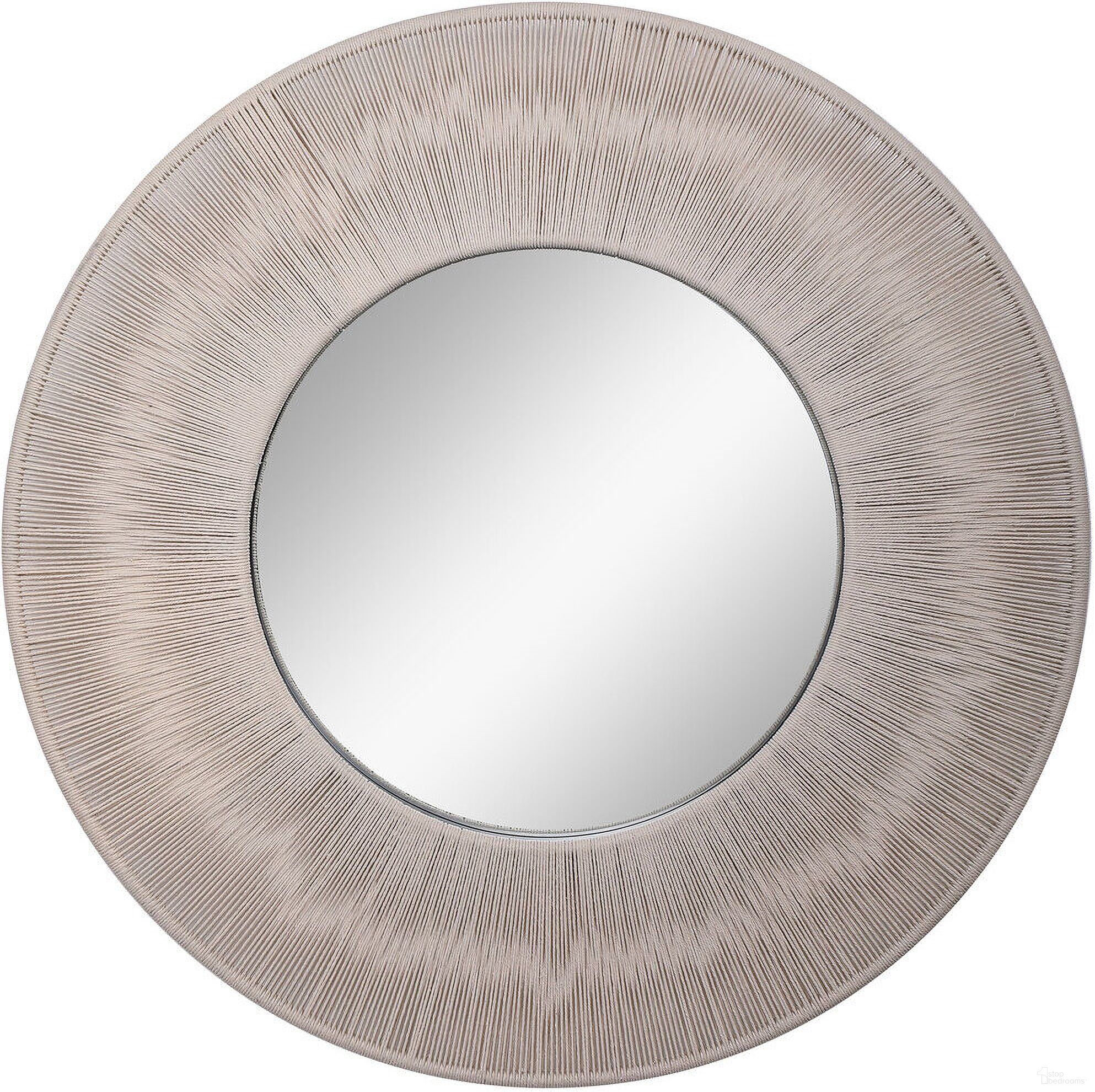 The appearance of Uttermost Sailor'S Knot Round Mirror designed by Uttermost in the transitional interior design. This white piece of furniture  was selected by 1StopBedrooms from Sailor Collection to add a touch of cosiness and style into your home. Sku: 09651. Material: MDF.