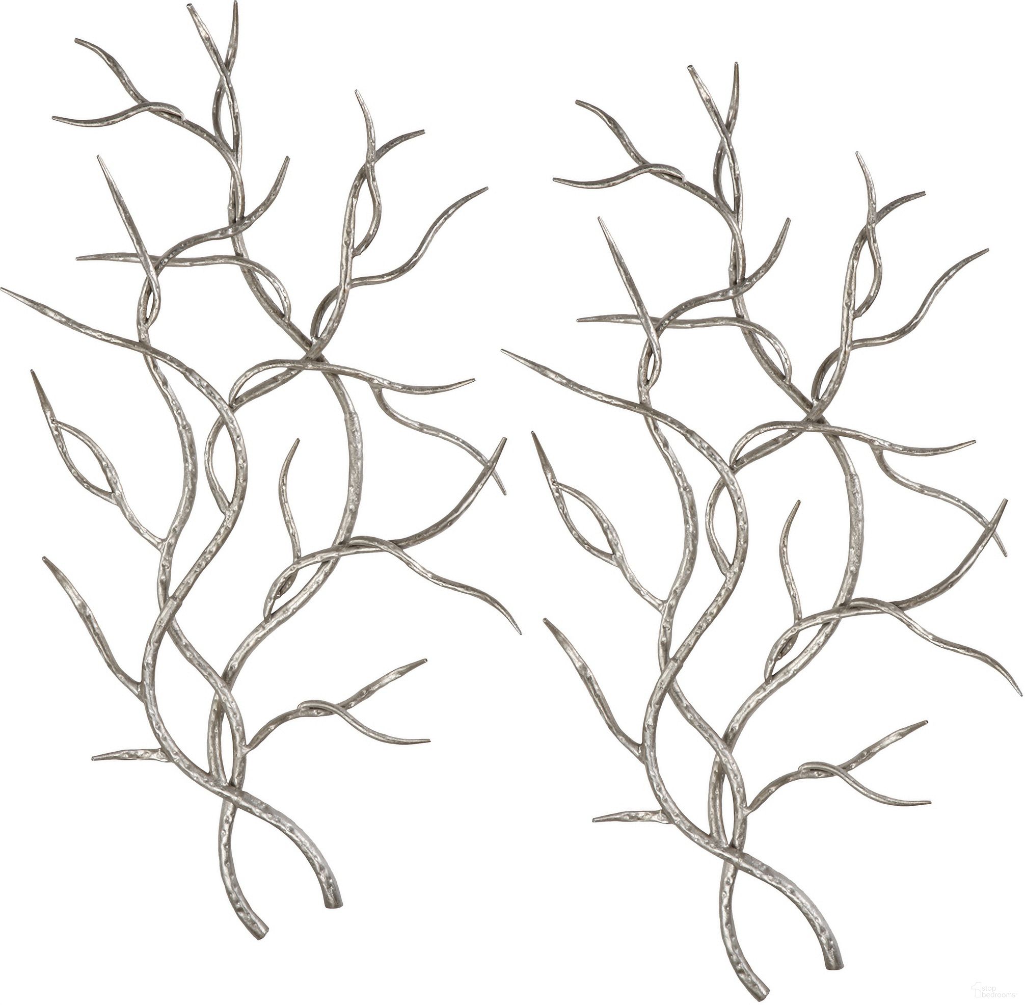Uttermost Silver Branches Wall Art Set Of 2