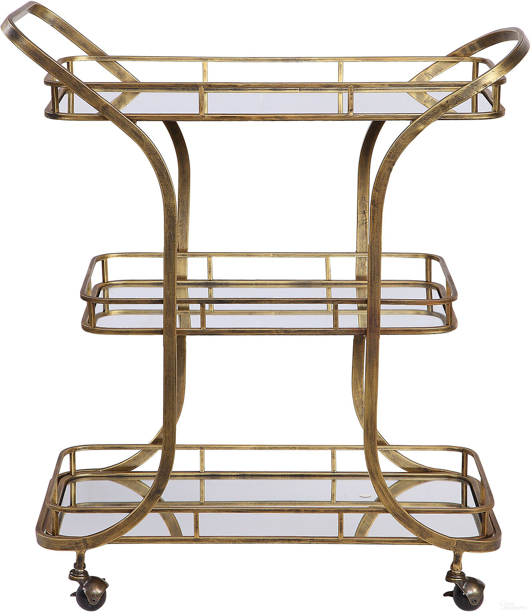 Uttermost Stassi Gold Serving Cart
