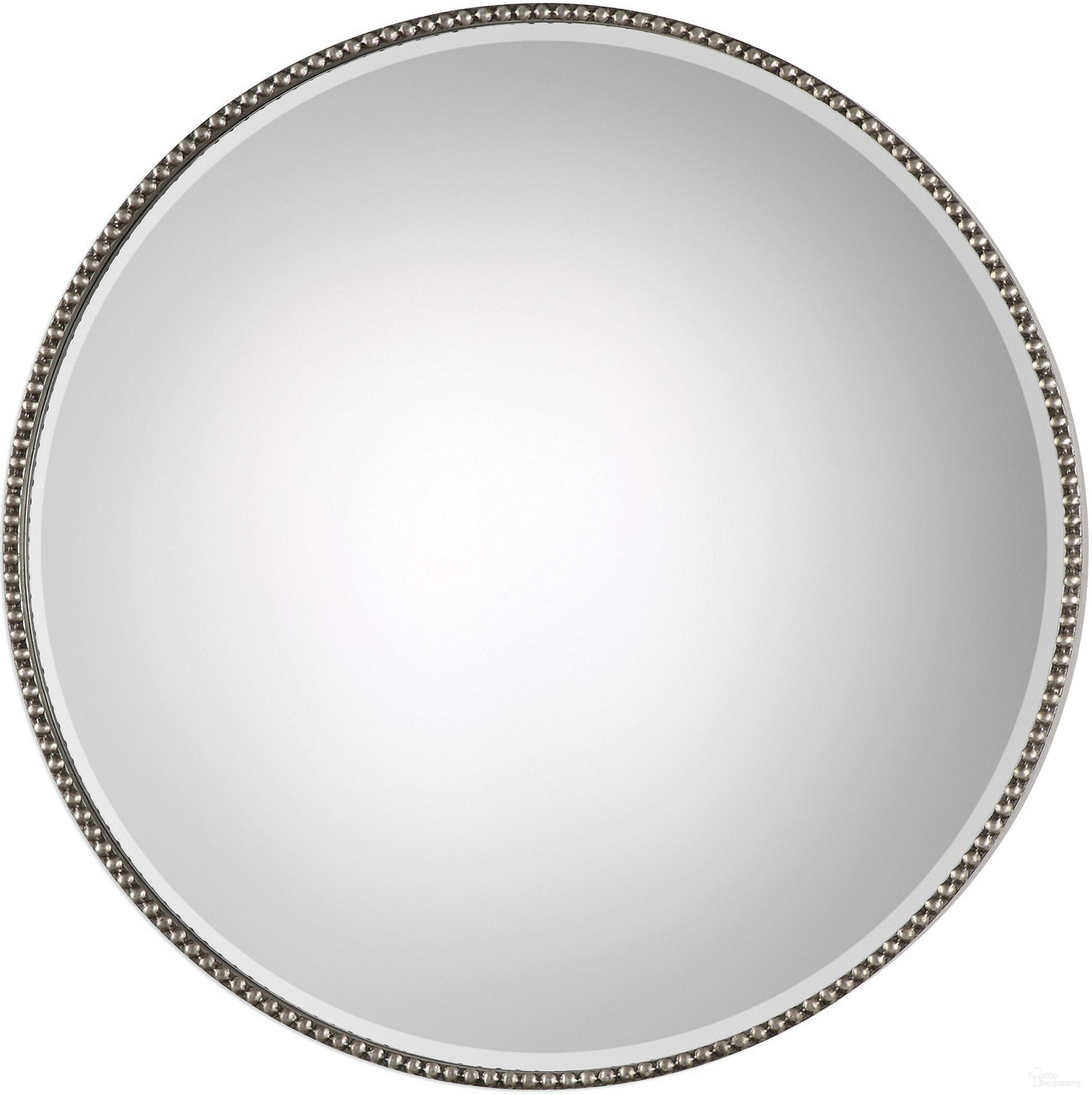 The appearance of Uttermost Stefania Beaded Round Mirror designed by Uttermost in the modern / contemporary interior design. This silver piece of furniture was selected by 1StopBedrooms from Stefania Collection to add a touch of cosiness and style into your home. Sku: 09252. Material: MDF.