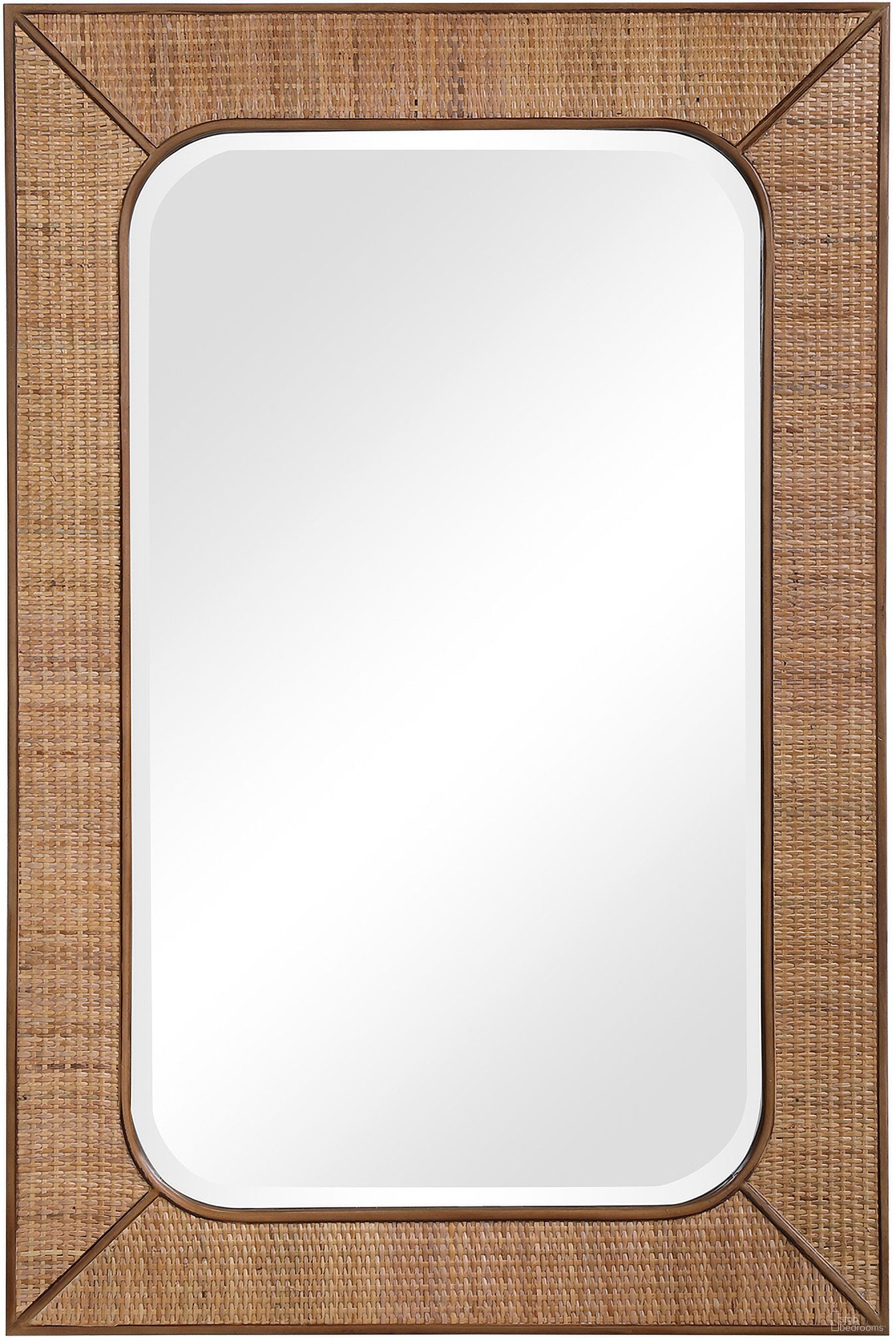 The appearance of Uttermost Tahiti Rattan Mirror designed by Uttermost in the transitional interior design. This rattan piece of furniture was selected by 1StopBedrooms from Tahiti Collection to add a touch of cosiness and style into your home. Sku: 09687. Material: MDF.