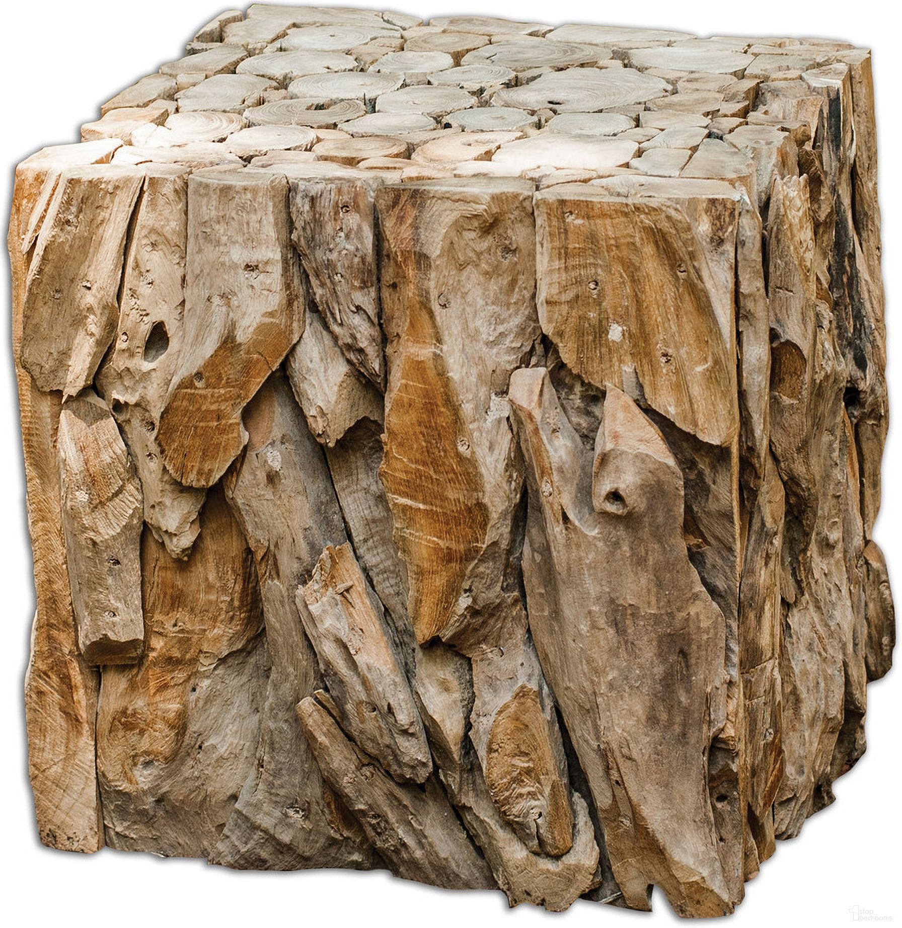 Uttermost Teak Root Bunching Cube
