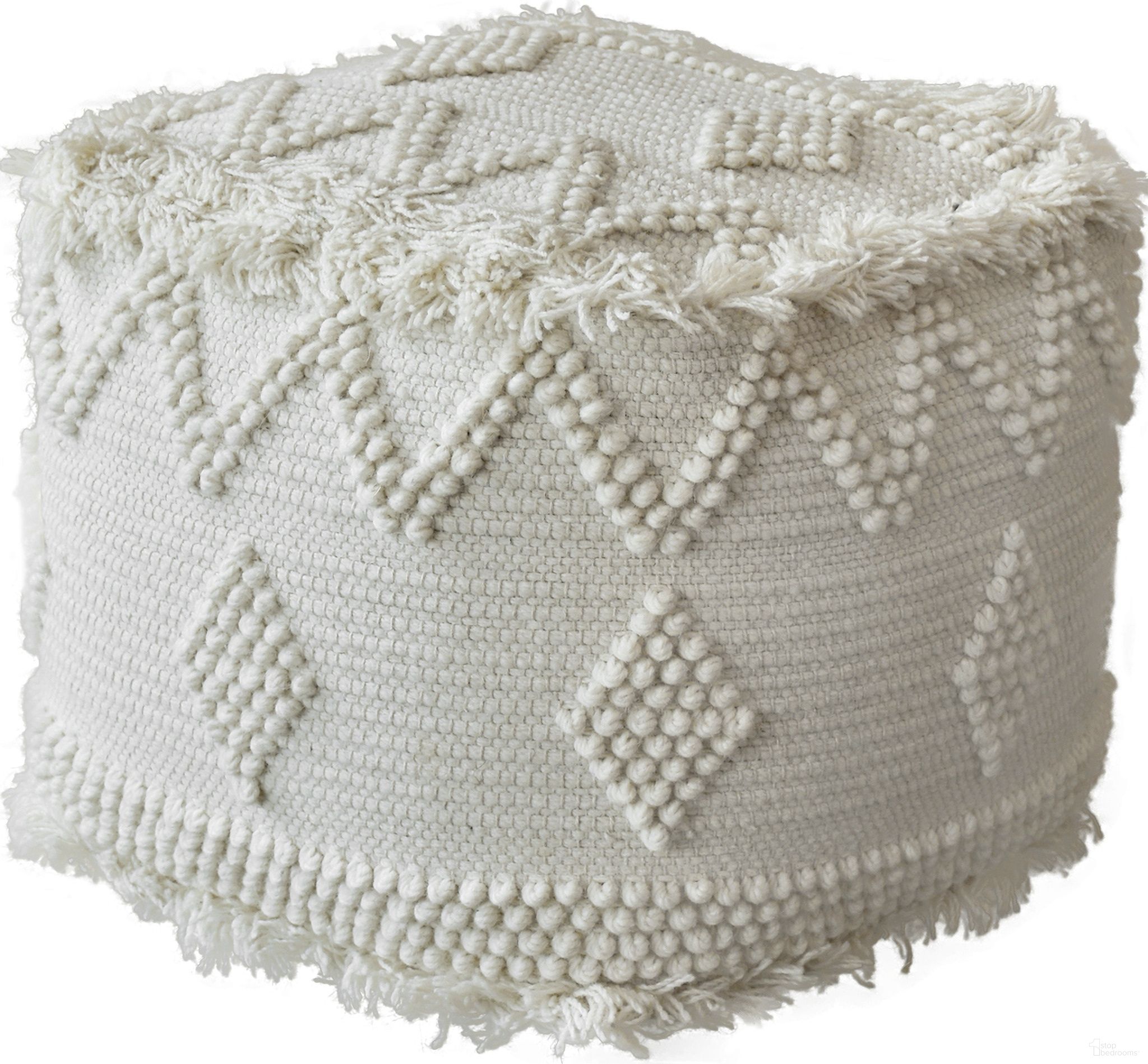The appearance of Uttermost Uriah Ivory Pouf designed by Uttermost in the modern / contemporary interior design. This ivory piece of furniture was selected by 1StopBedrooms from Uriah Collection to add a touch of cosiness and style into your home. Sku: 23965. Material: Wool.