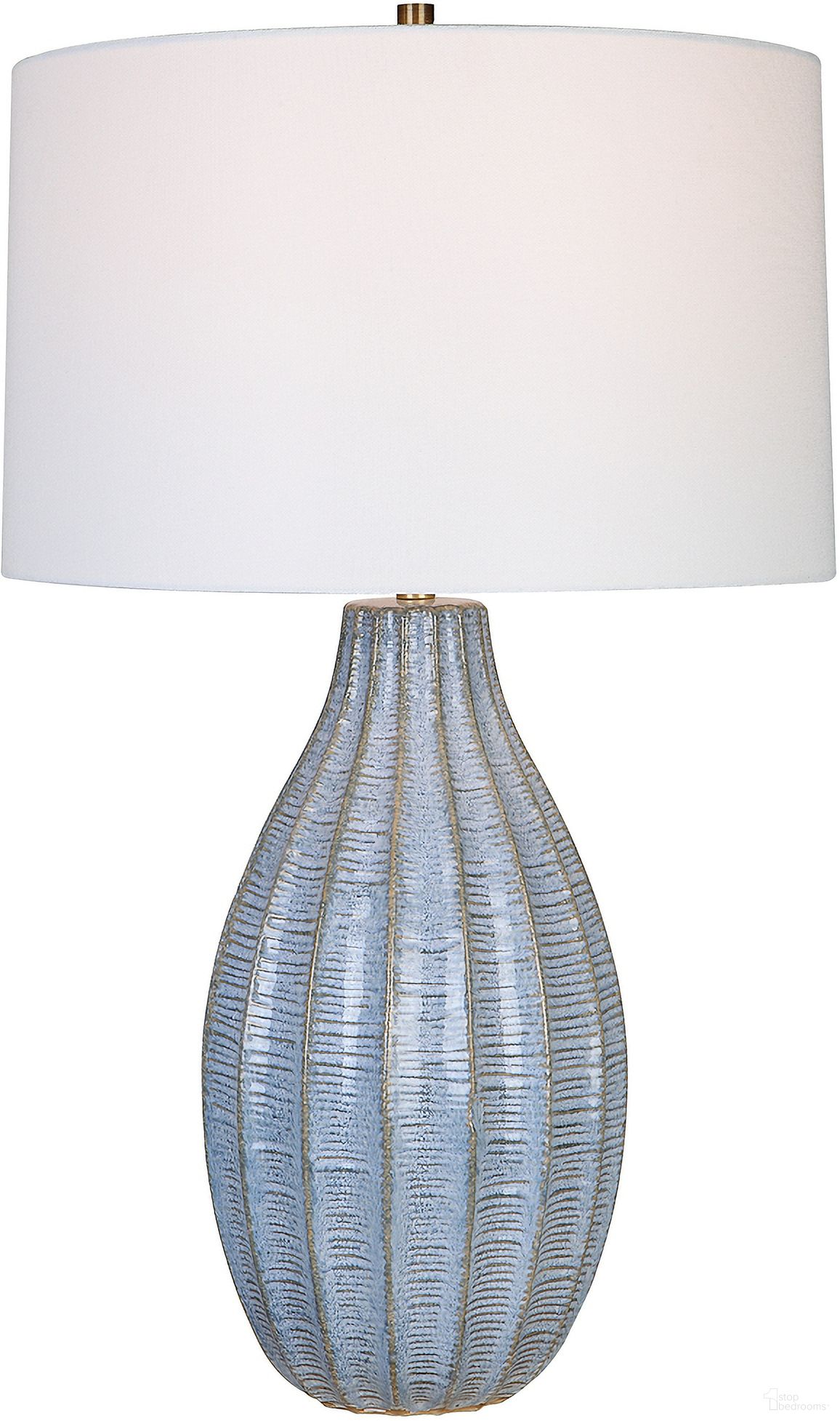 Uttermost Veston Blue Glaze Table Lamp