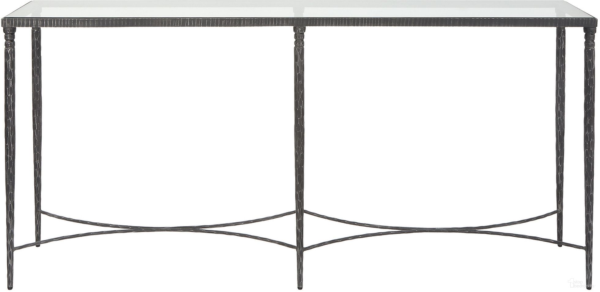 The appearance of Uttermost Washington Console Table designed by Uttermost in the traditional interior design. This rustic black piece of furniture  was selected by 1StopBedrooms from Washington Collection to add a touch of cosiness and style into your home. Sku: 25292. Material: Iron.