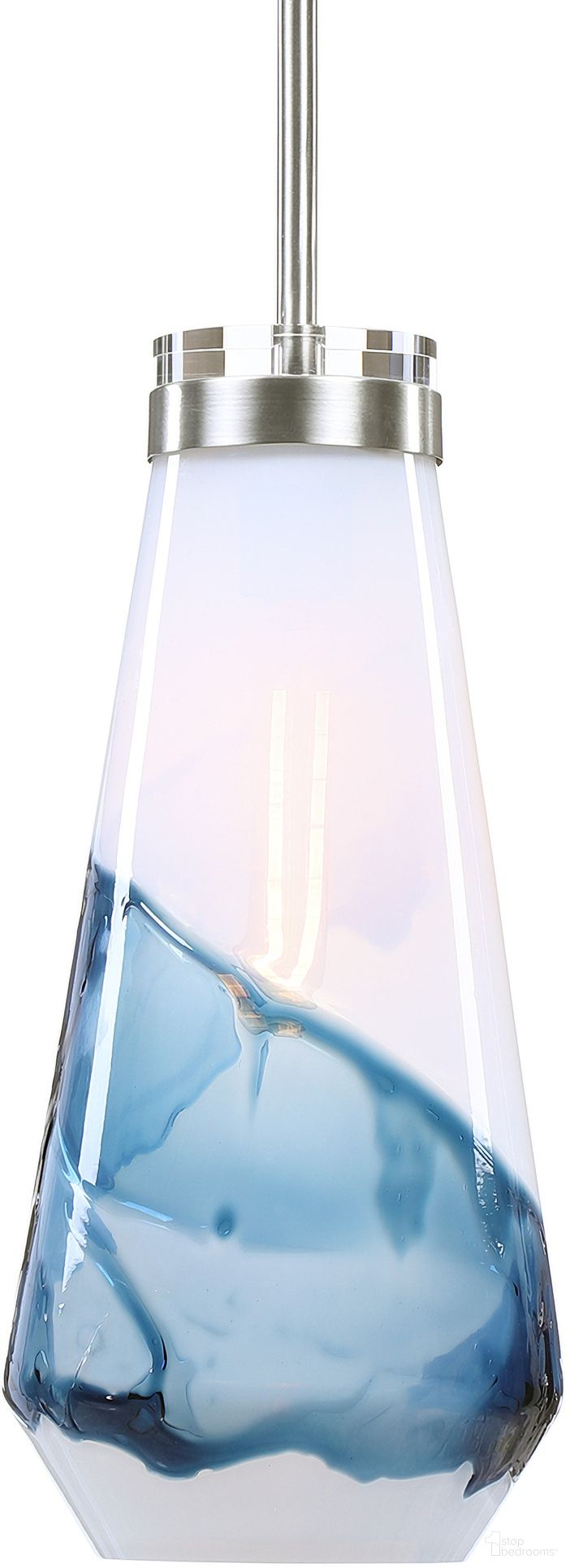 Uttermost Windswept Blue And White 1 Light Mini Pendant