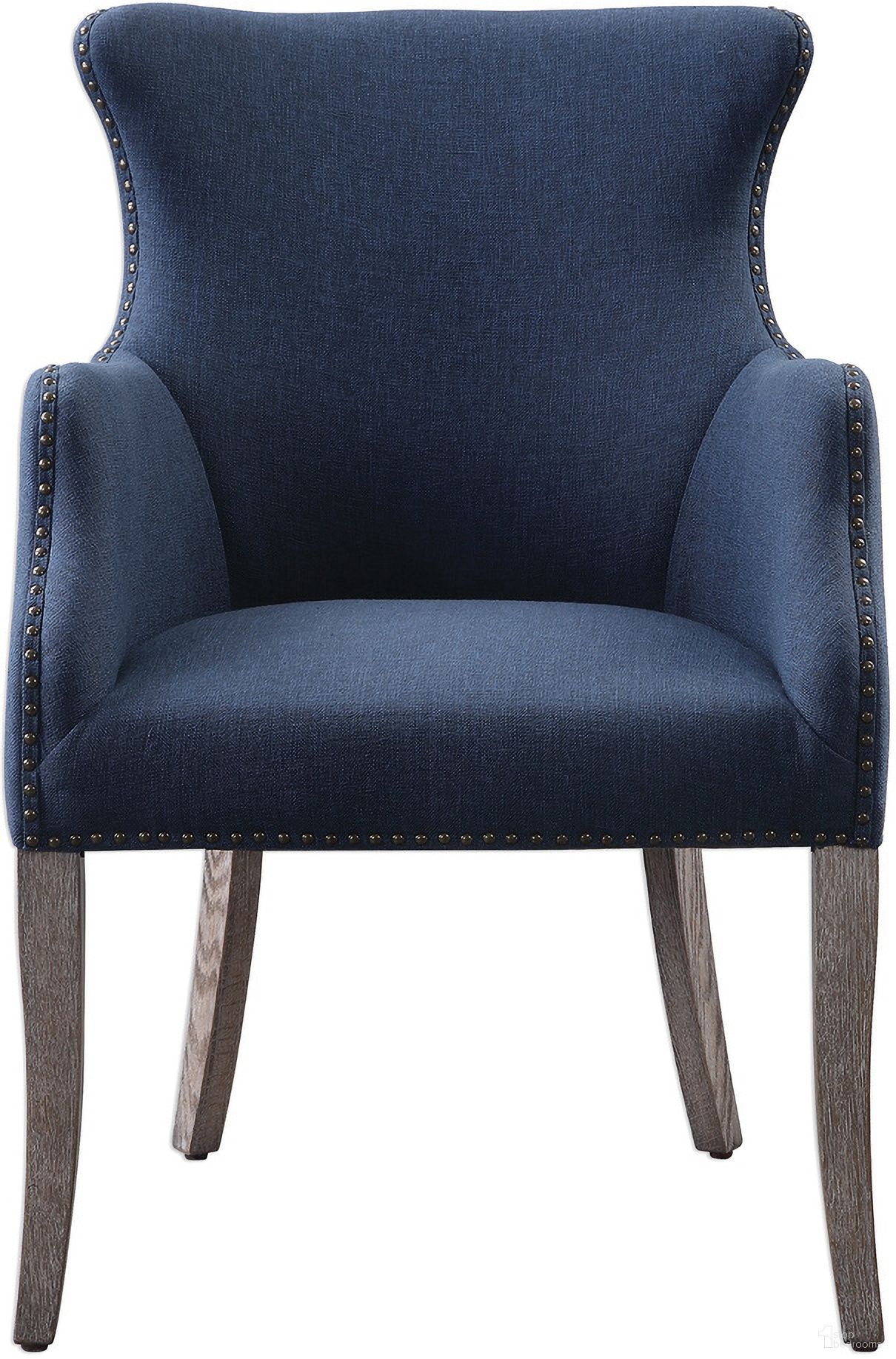 Uttermost Yareena Blue Wing Chair