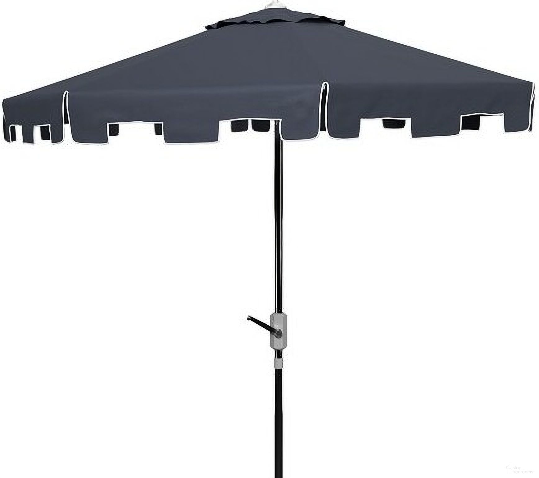 Uv Resistant Zimmerman 9 Ft Crank Market Push Button Tilt Umbrella with Flap in Navy