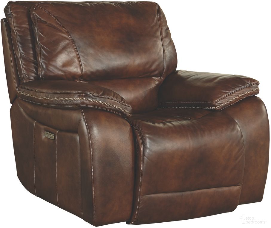 The appearance of Vail Burnt Sienna Leather Power Recliner designed by Parker House in the traditional interior design. This brown piece of furniture was selected by 1StopBedrooms from Vail Collection to add a touch of cosiness and style into your home. Sku: MVAI#812PH-BUR. Material: Leather.