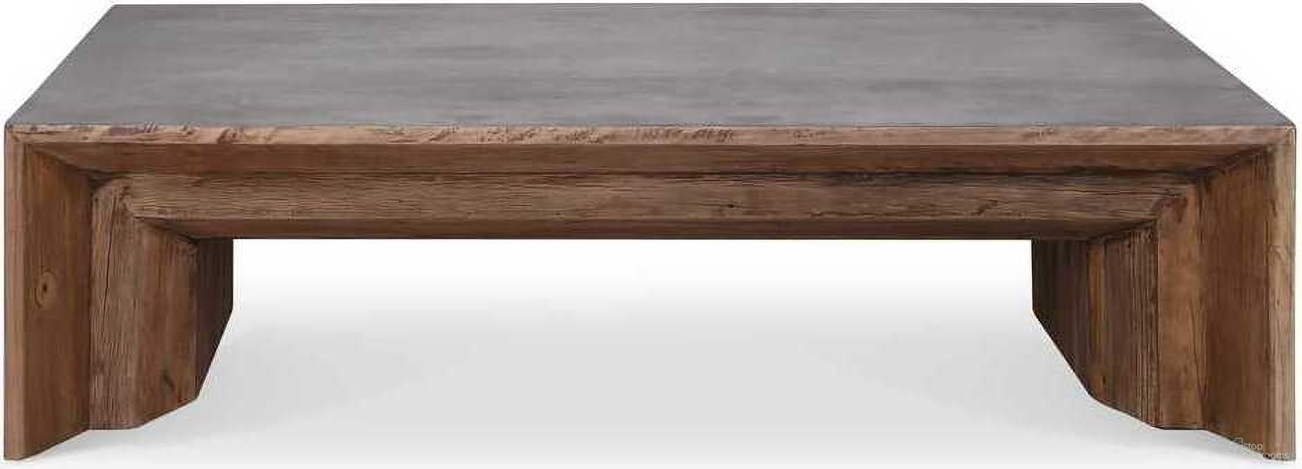 The appearance of Vail Elm Coffee Table In Gray designed by Uttermost in the country / farmhouse interior design. This gray piece of furniture was selected by 1StopBedrooms from Vail Collection to add a touch of cosiness and style into your home. Sku: 50158. Material: Elm.