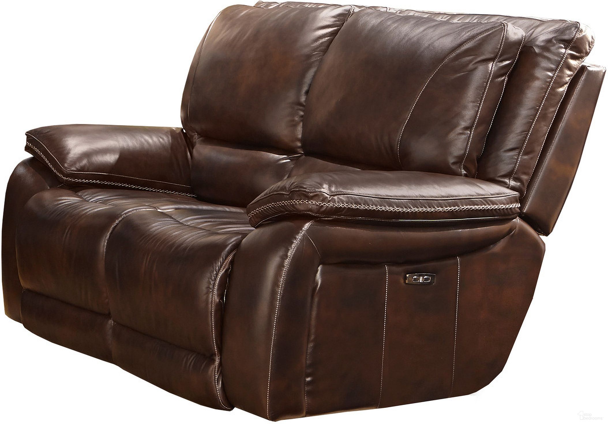 The appearance of Vail Power Reclining Loveseat In Burnt Sienna designed by Parker House in the transitional interior design. This burnt sienna piece of furniture  was selected by 1StopBedrooms from Vail Collection to add a touch of cosiness and style into your home. Sku: MVAI#822PH-BUR. Material: Leather.