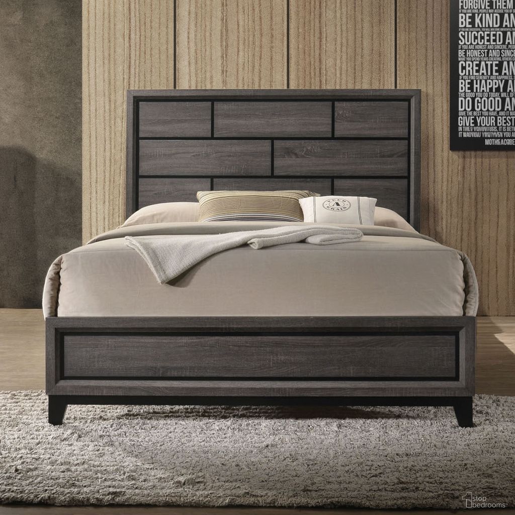Valdemar Weathered Gray King Panel Bed