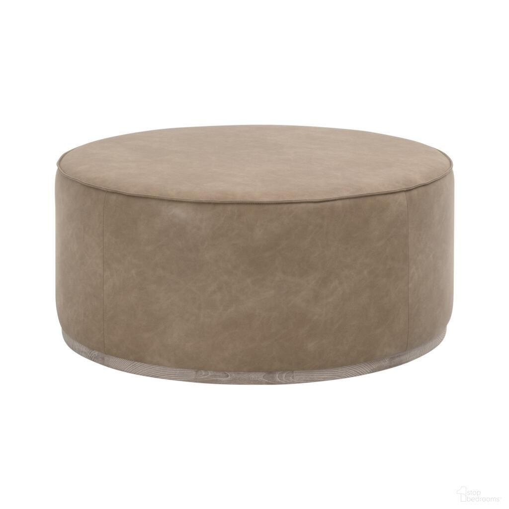 Vale Large Ottoman In Ivanhoe Toast and Natural Gray